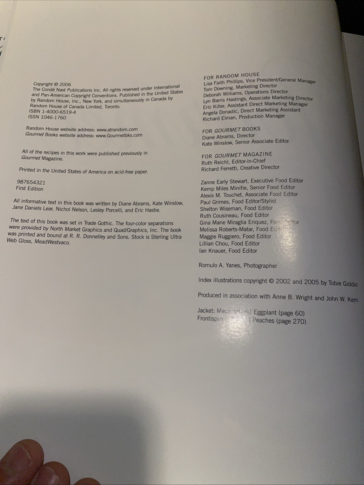 Tim’s Library of Cookbooks: The Best of Gourmet 2006