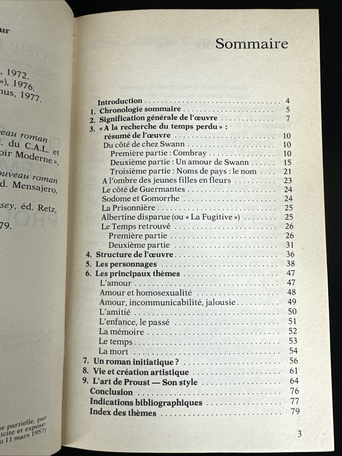Profil d’une œuvre 75: De «swann» au «temps retrouvé» Proust, Gros 1981