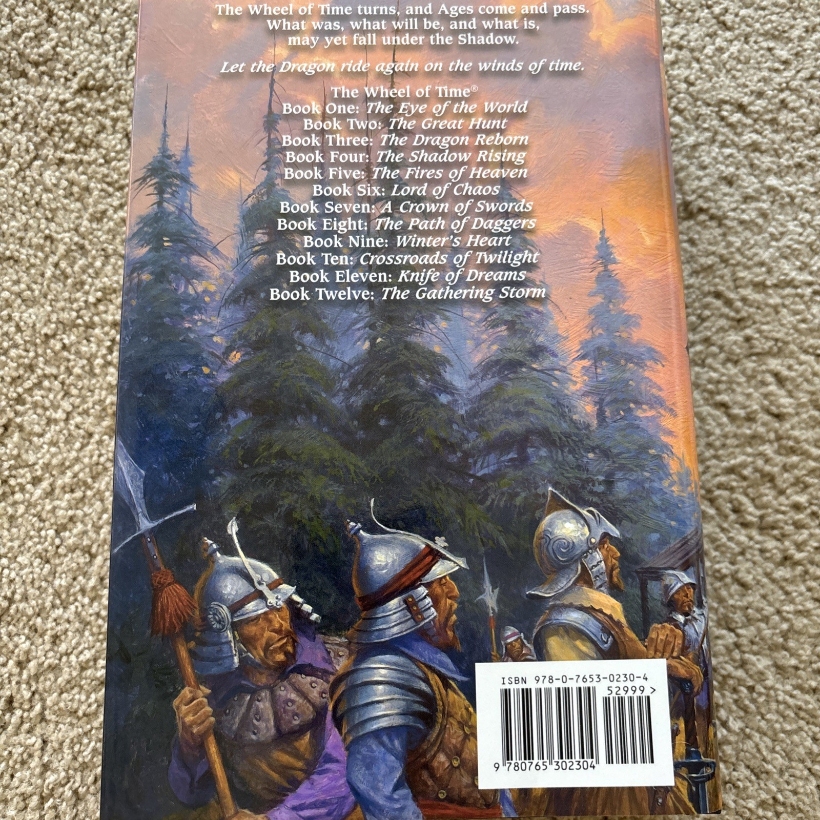 7 Book Lot – Robert Jordan – Wheel Of Time – Book 1, 2, 3, 4, 5, 8 and 12.