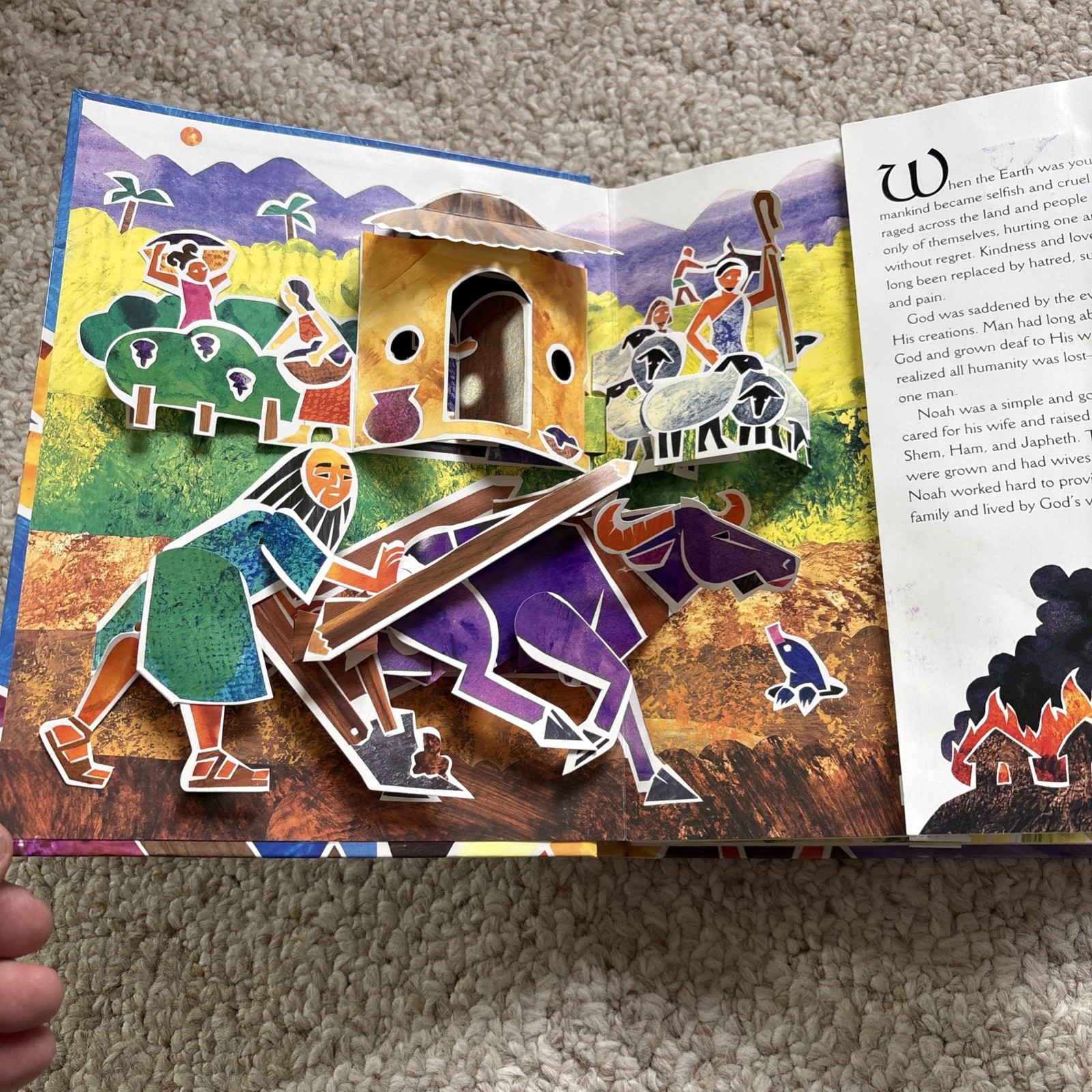 The Ark Pop Up Book by Matthew Reinhart, Animals Bible Story Bery Good Condition