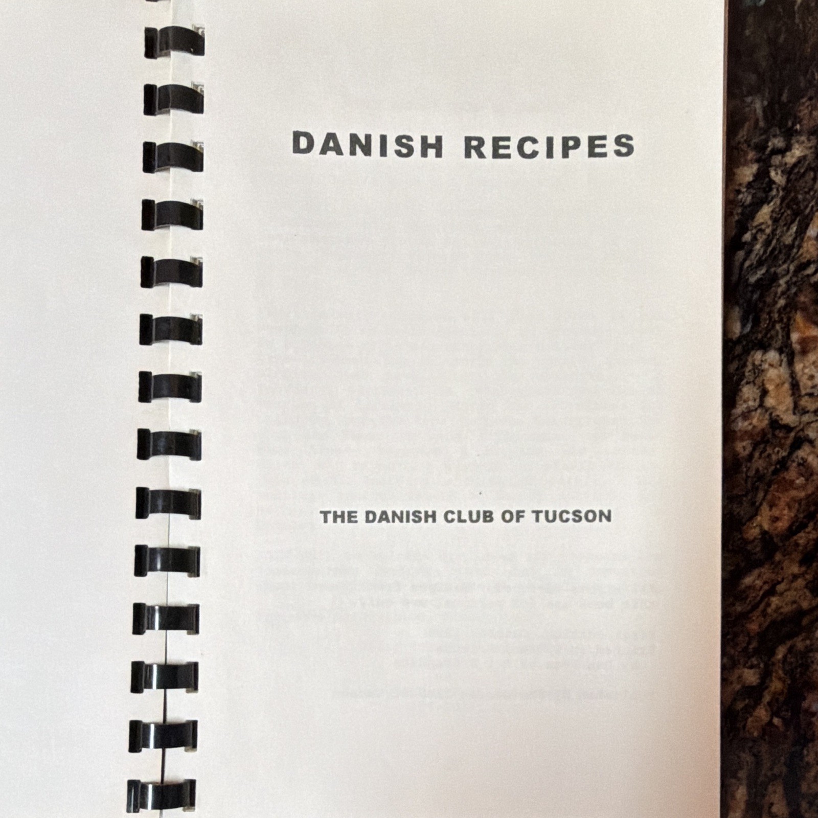 The Danish Club of Tucson Danish Recipes Cookbook Paperback Ring/Wire Bound