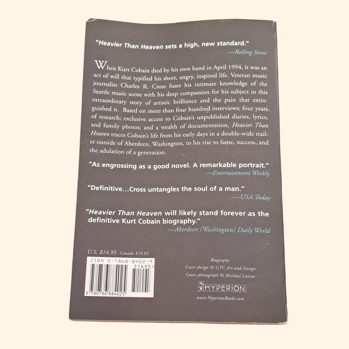 Kurt Cobain Nirvana Book Bundle Heavier Than Heaven The Chosen Rejects Paperback