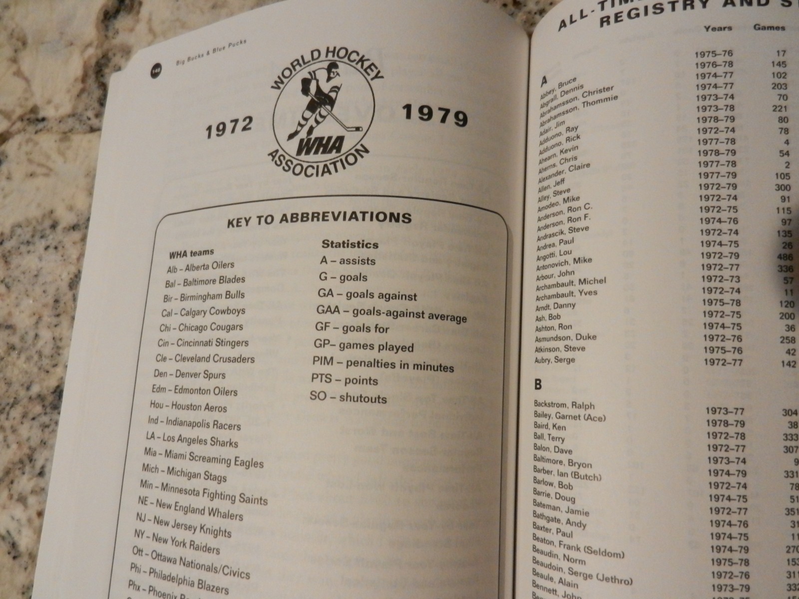 BIG BUCKS & BLUE PUCKS 1997 book WORLD HOCKY ASSOCIATION Murray Greig WHA