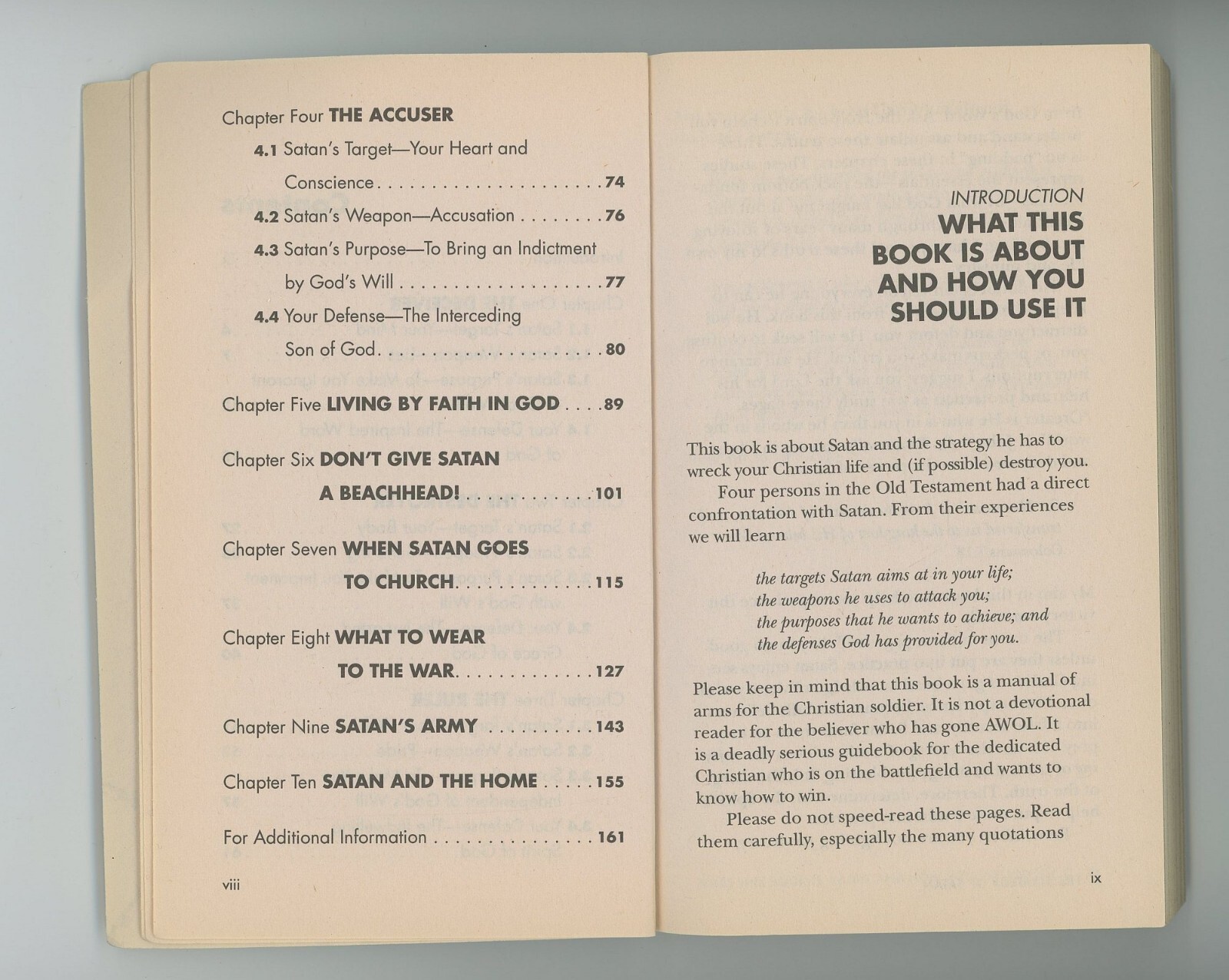 The Strategy of Satan: How to Detect and Defeat Him By Warren Wiersbe 162 Pages