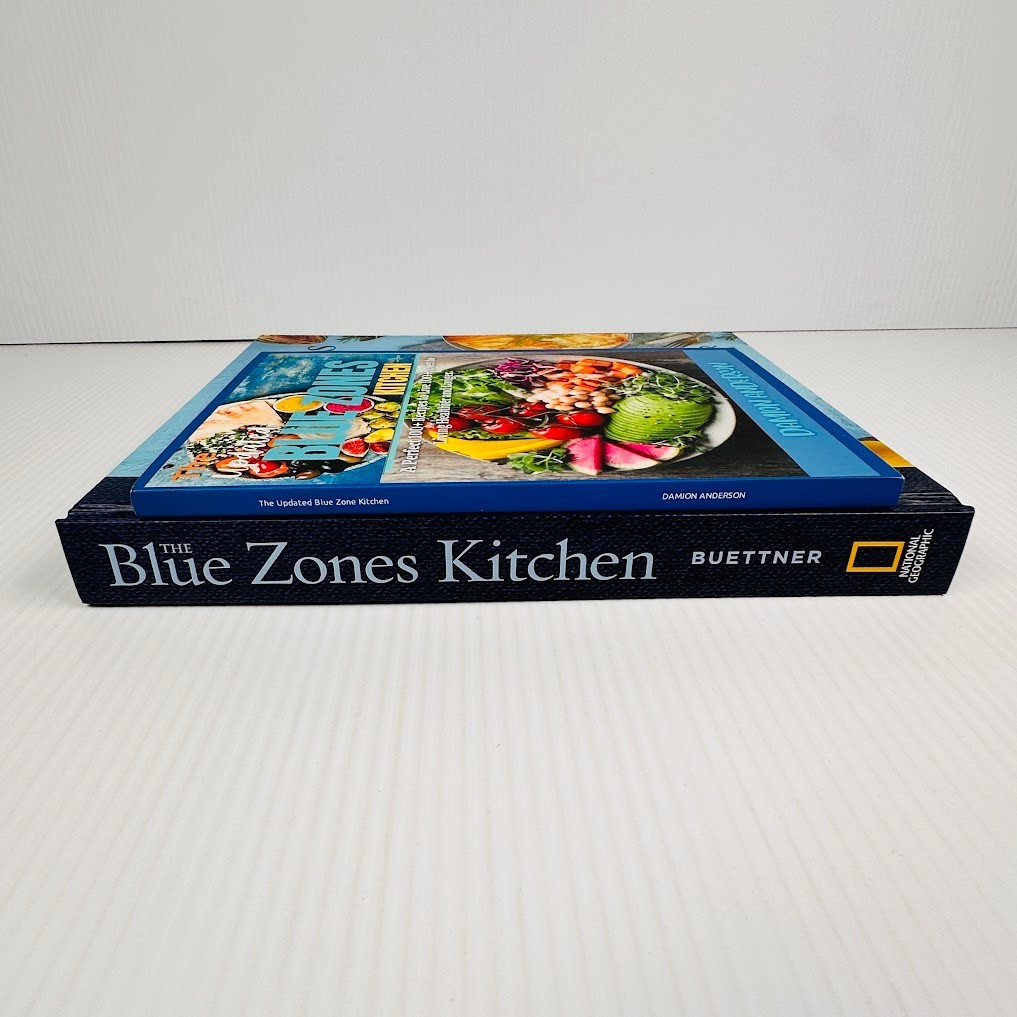 The Blue Zones Kitchen by Dan Buettner Cookbook & The Updated Blue Zones by Dami