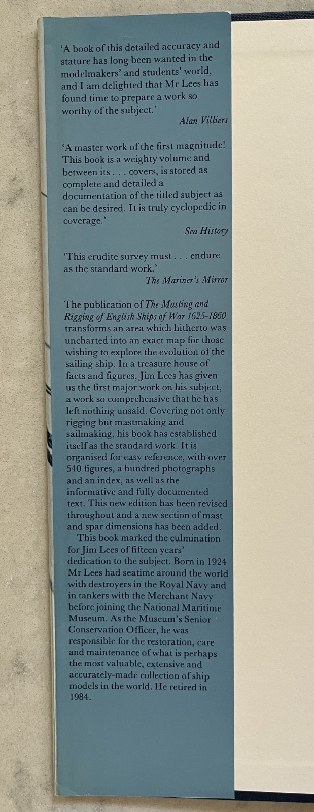 The Masting and Rigging of English Ships of War 1625-1860 – James Lees
