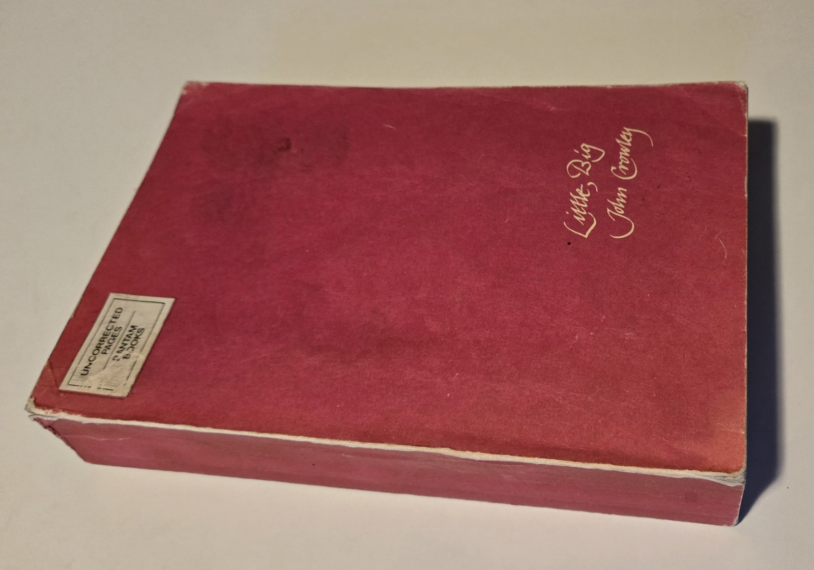 UNCORRECTED PROOF Little Big John Crowley 1981 with letter from Bantam Books ARC