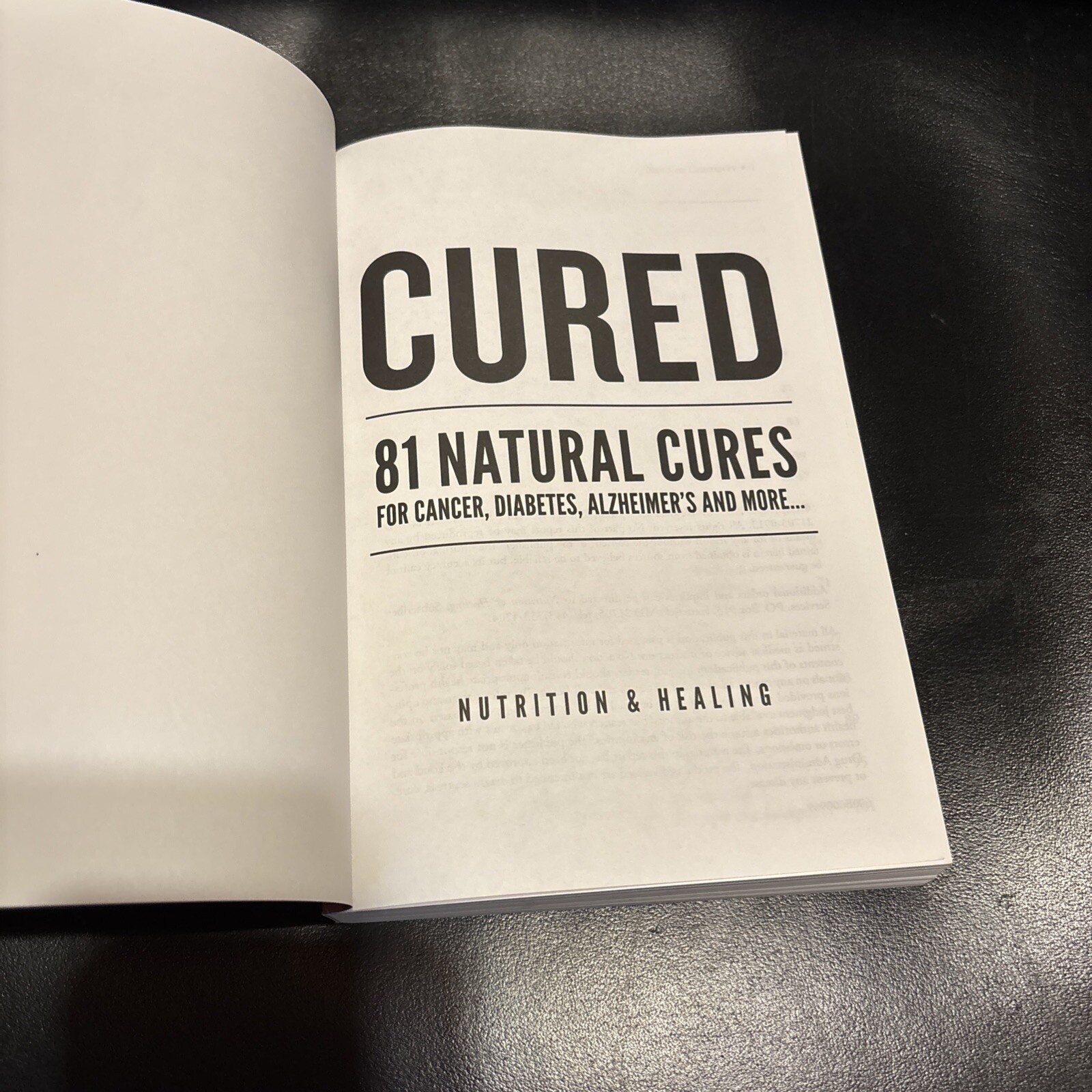 CURED: 81 Natural Cures Nutrition & Healing Paperback Book 2019
