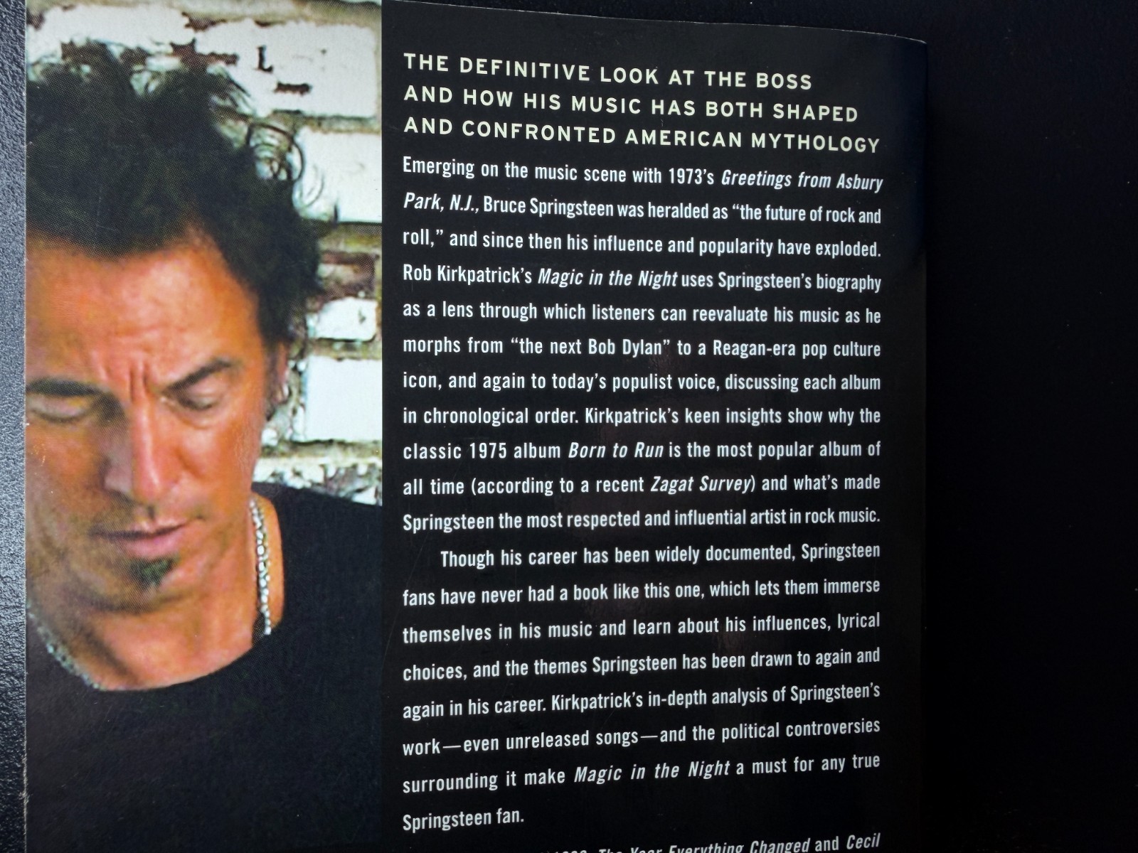 Bruce Springsteen – Magic in the Night – Words and Music – Softcover – 268 Pages
