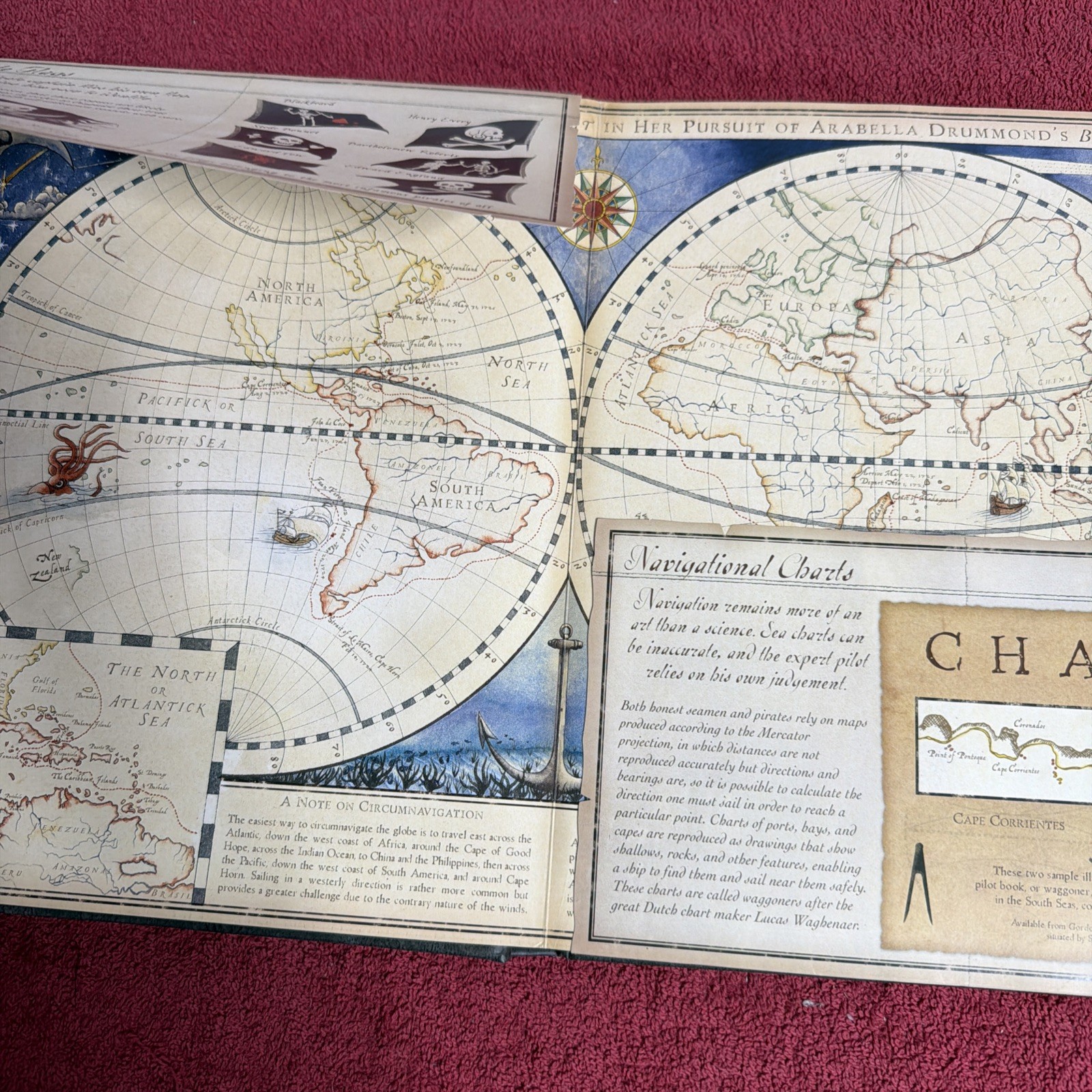 Vintage Pirateology A Pirate Hunter’s Companion Interactive Book Treasure Map