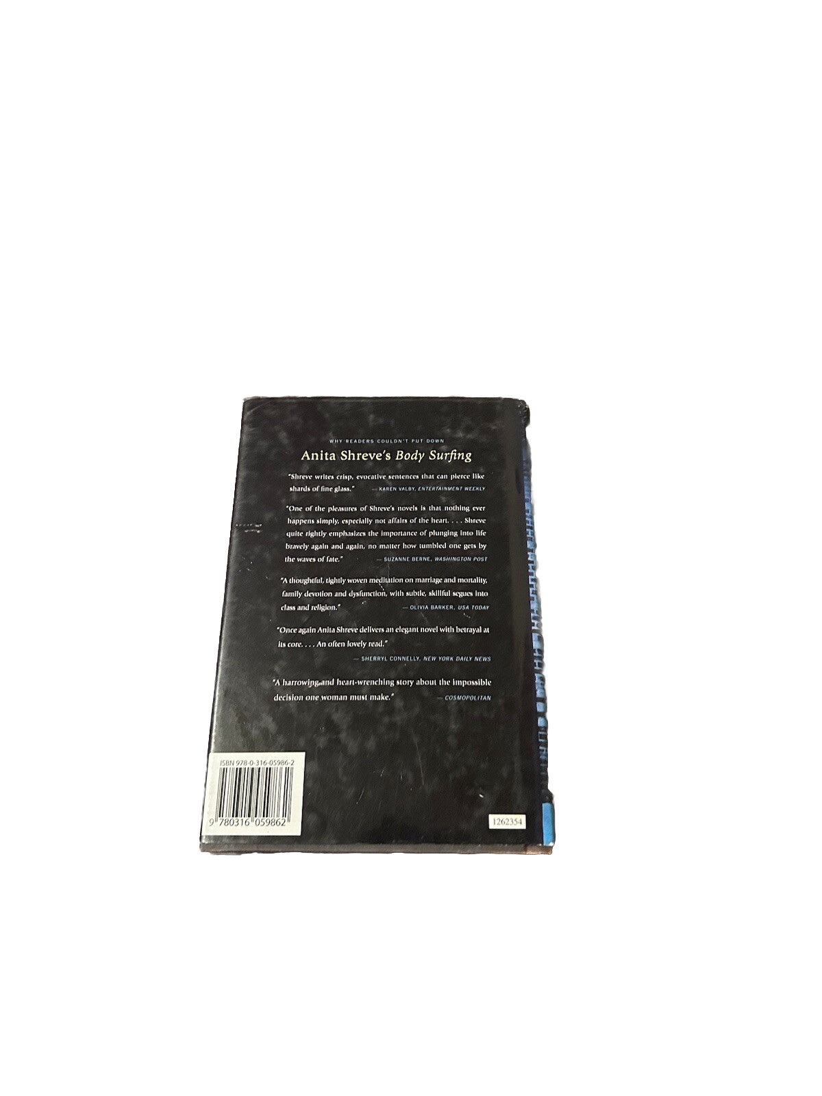 Testimony by Anita Shreve 2008 Hardcover