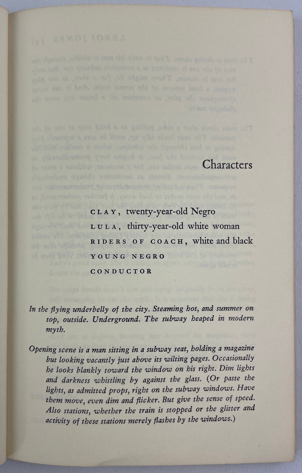 Dutchman & The Slave : Two Plays, LeRoi Jones, 1964, Amiri Baraka, TPBK