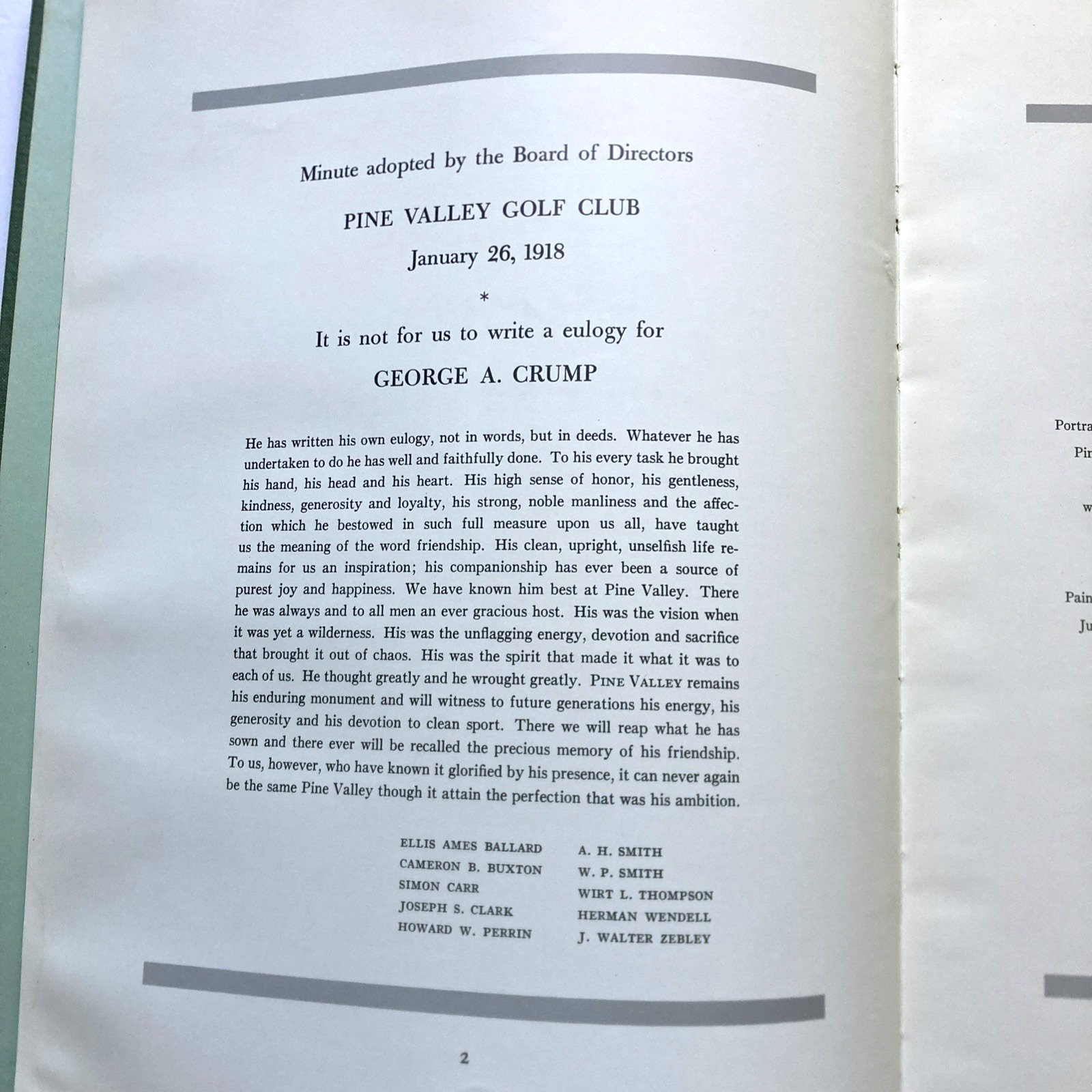 Short History Of Pine Valley Golf Club PVGC – 1974 3rd Edition Hardcover Book