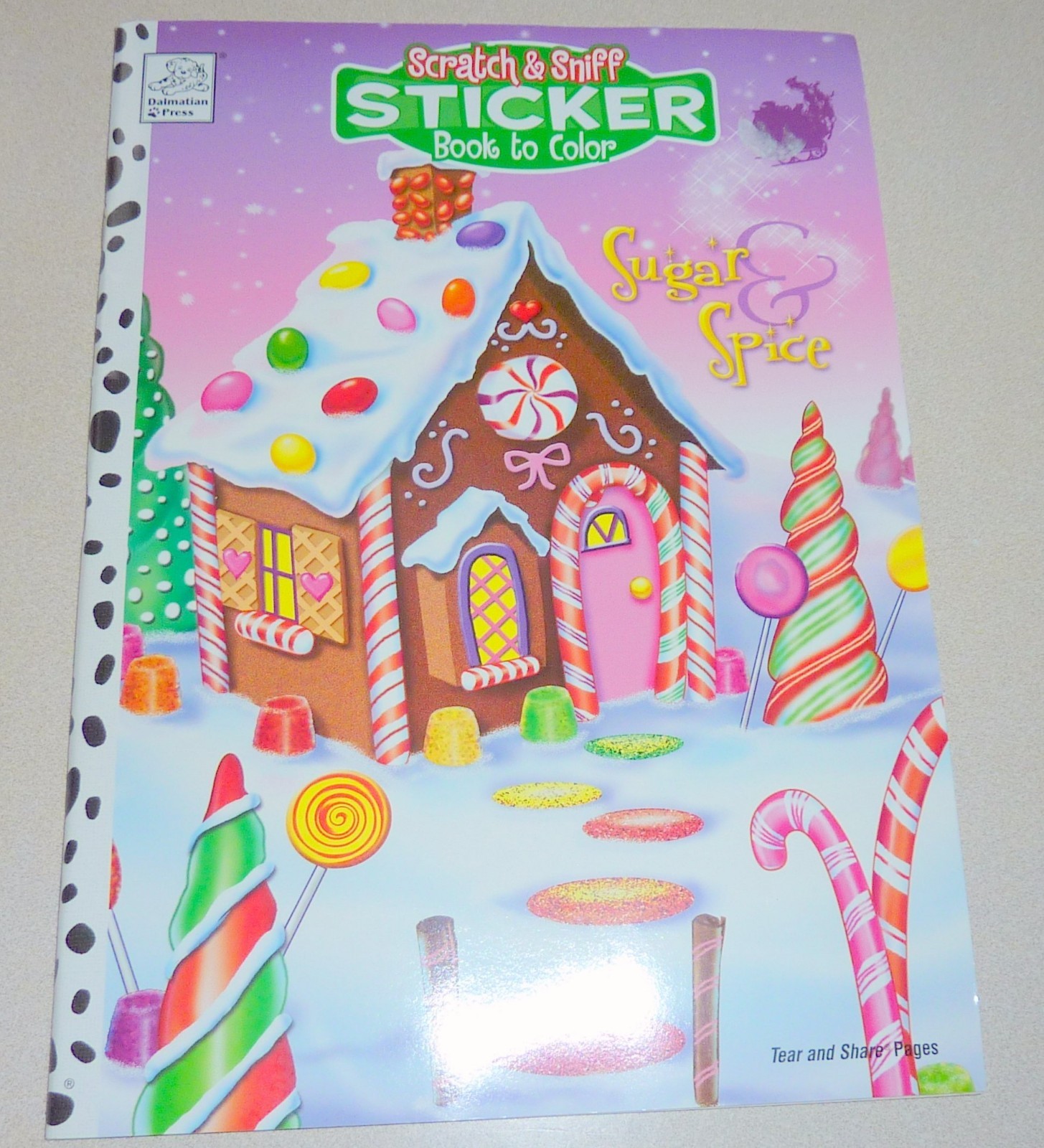 Vintage Kids Coloring Sticker Book Lot Disney Pooh Dalmatian Press NEW