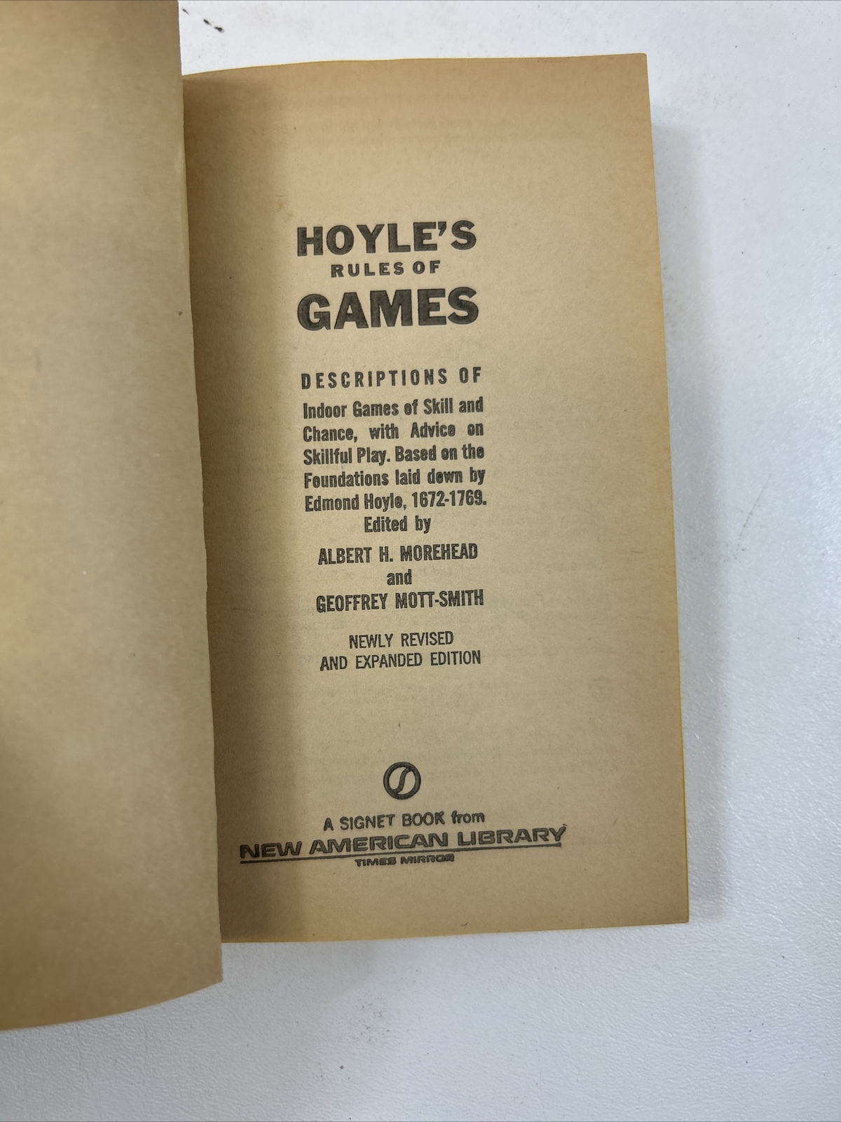 Hoyle’s Rules of Games – Morehead & Mott-Smith (Paperback, 1963)