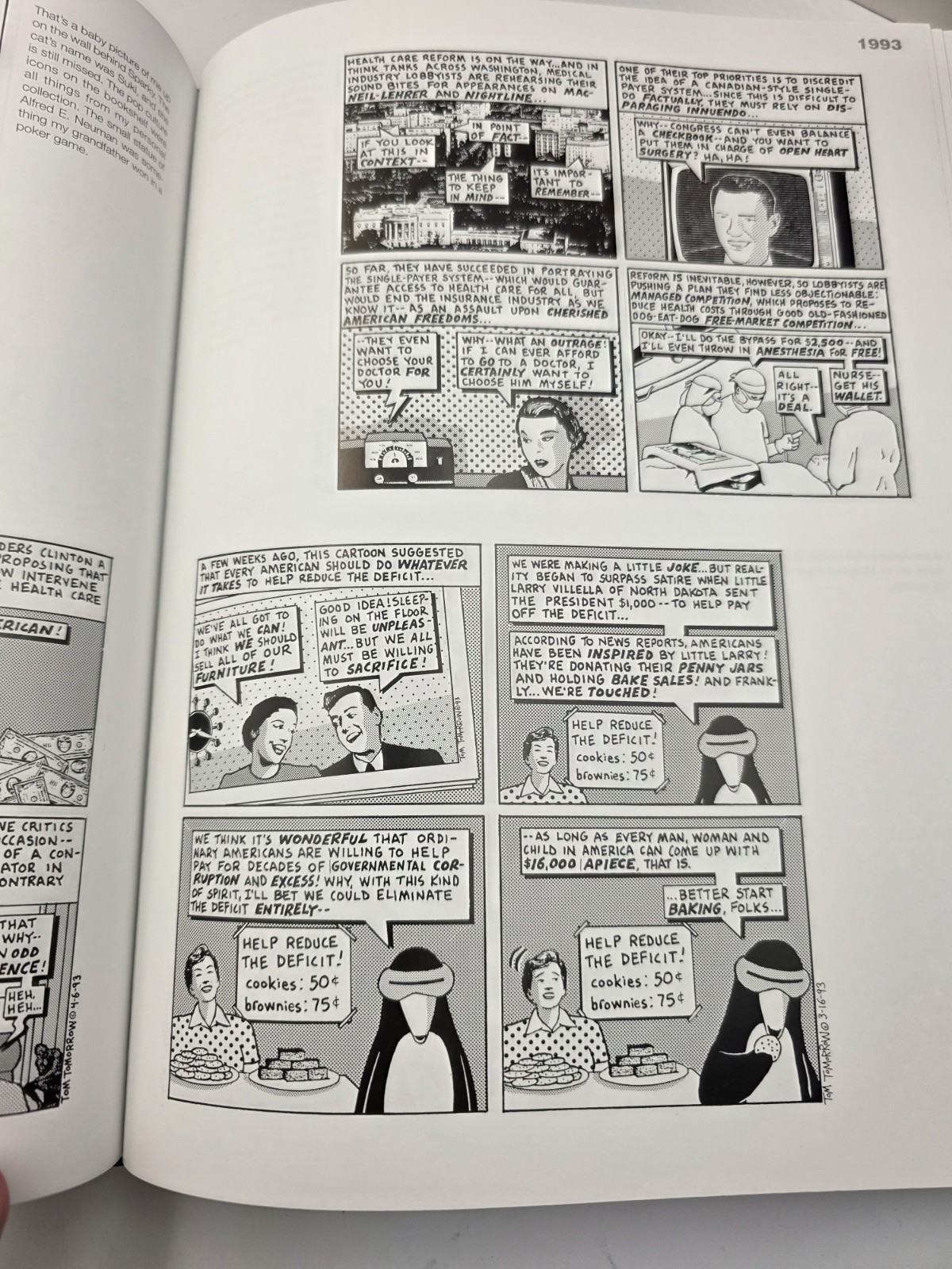Tom Tomorrow 25 Years Vol 1 & 2 Dan Perkins Comic Art Hardcover Set + Bonus