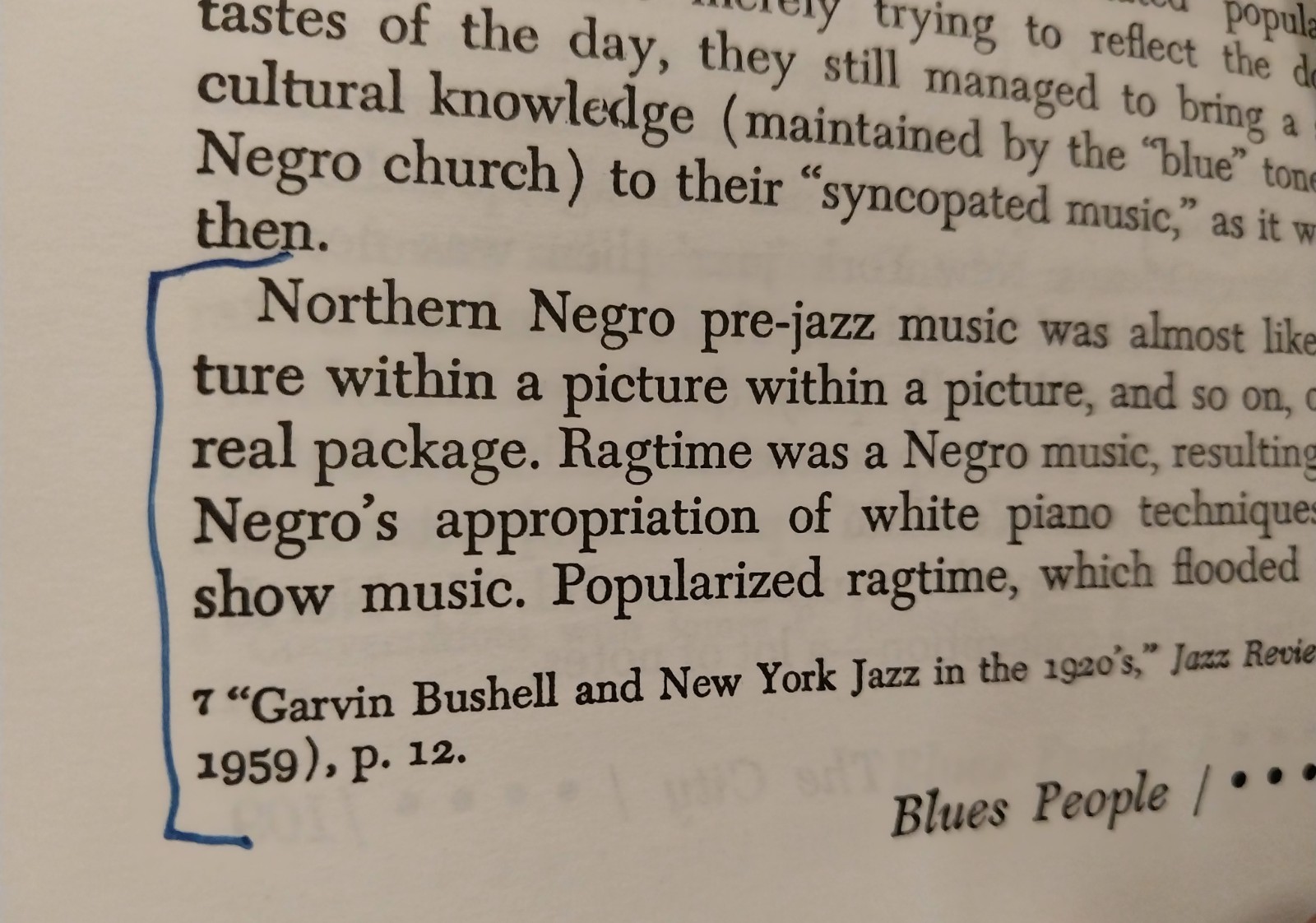 LeRoi Jones – Blues People – William Morrow 17th Printing