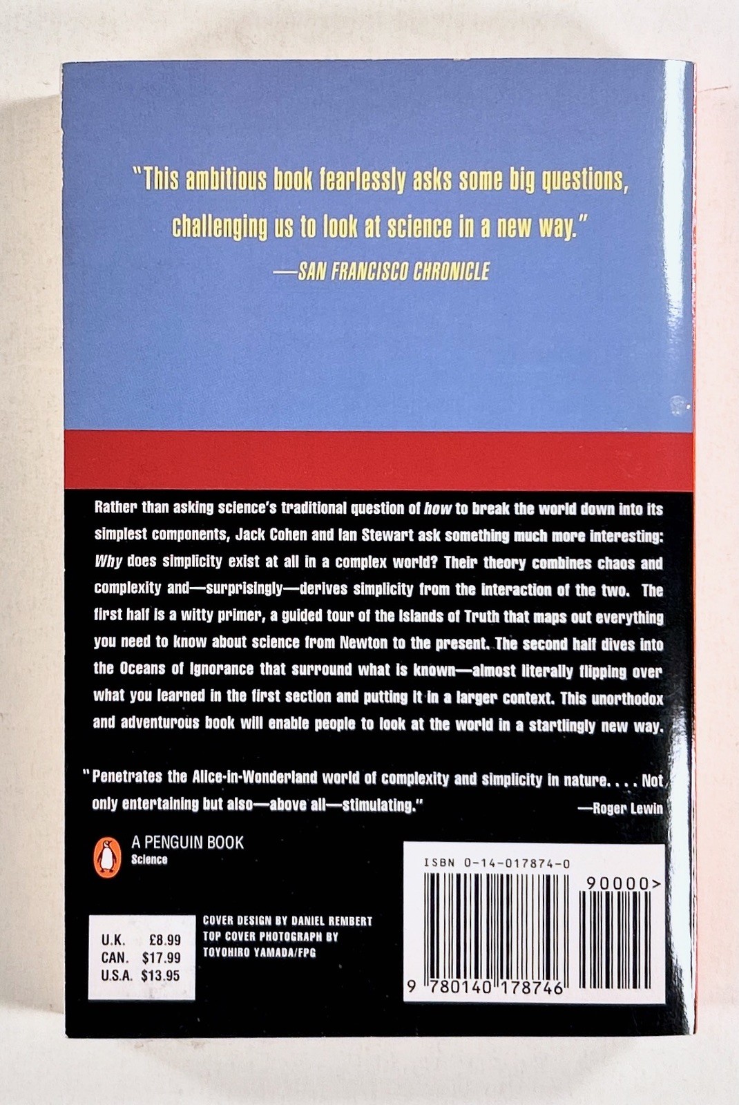 1995 Jack Cohen & Ian Stewart COLLAPSE OF CHAOS Emergence in Nature & Science PB