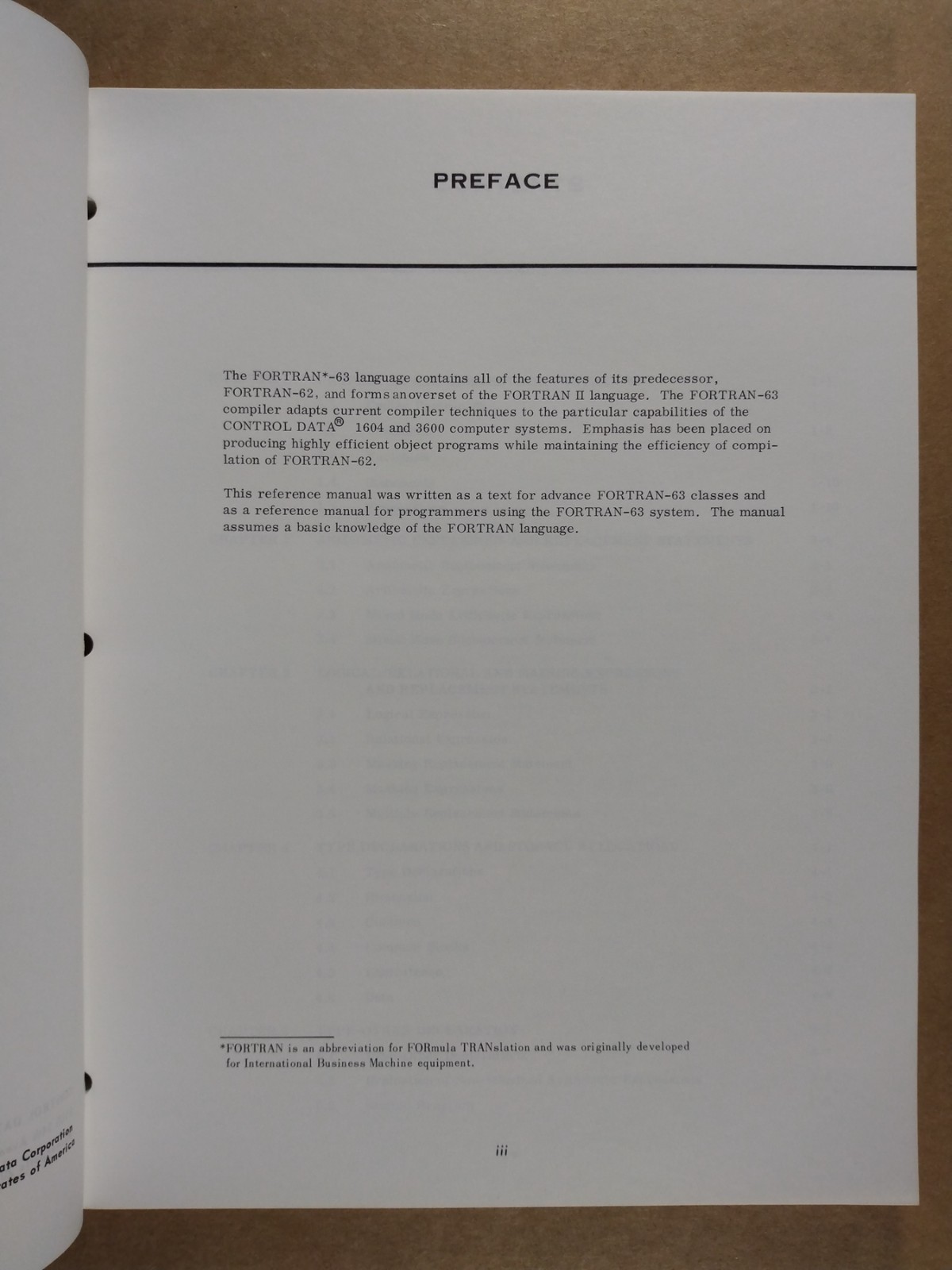 Control Data 1604 1604A Computer Fortran 63 Reference Manual 1964