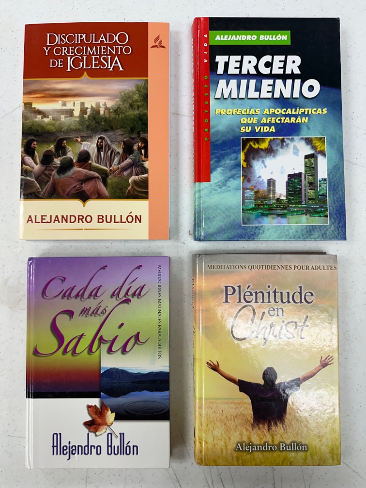 Set of 4 Spanish Adventist Books by Alejandro Bullon SDA Seventh-Day Adventists