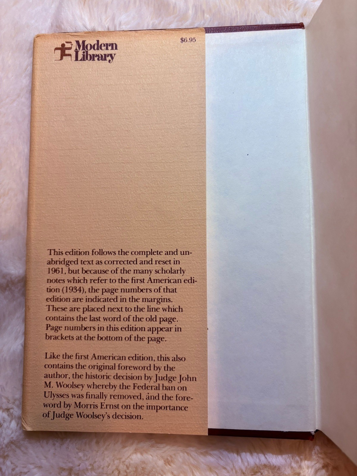 Modern Library Ulysses James Joyce Hardcover Dust Jacket Unabridged 1961