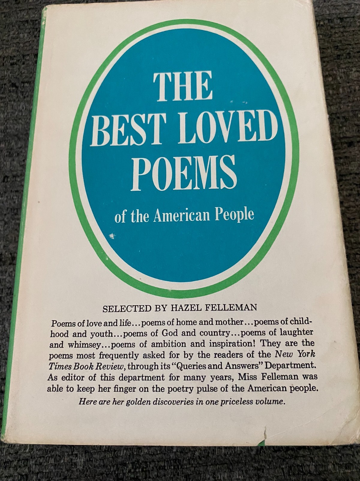 Best Loved Poems of American People by Hazel Felleman (1936, Hardcover)