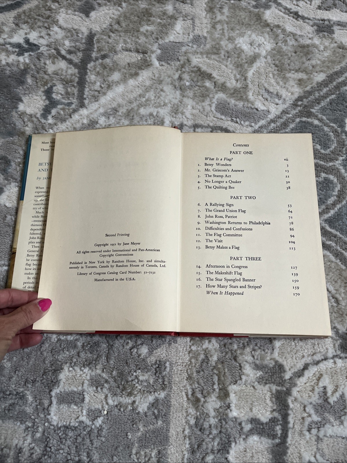 Betsy Ross And The Flag – Jane Mayer Hardcover, 1952