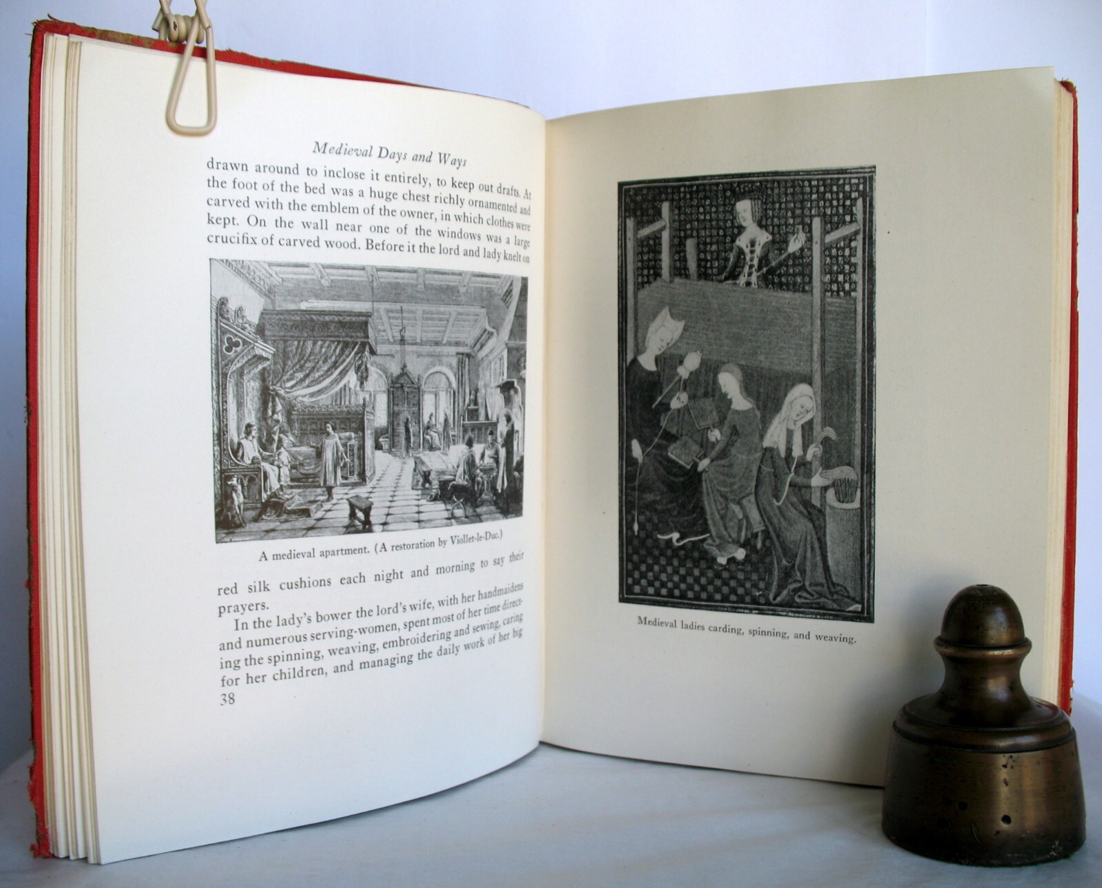 1937 MEDIEVAL DAYS AND WAYS by Gertrude Hartman ~ 332 Pages ~ 8.5″ x 6.75″