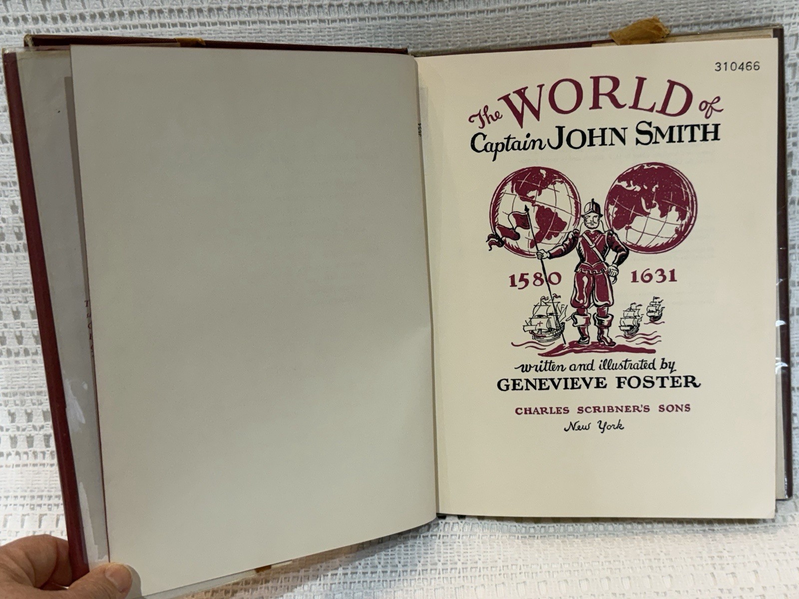The World Of Capt. John Smith by Genevieve Foster HC/DJ 1959 Homeschool History