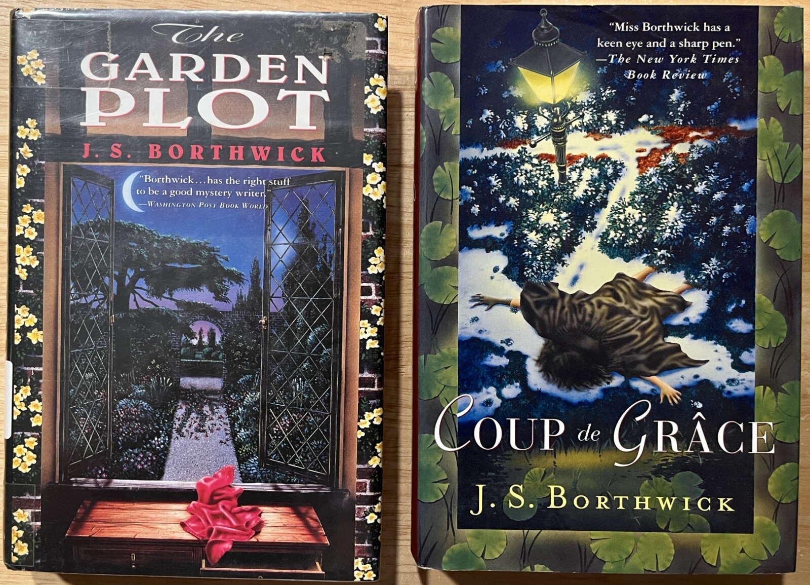 Lot of 2 J.S. Borthwick: Garden Plot ~Coup de Grace (Sarah Deane) FIRST EDITIONS