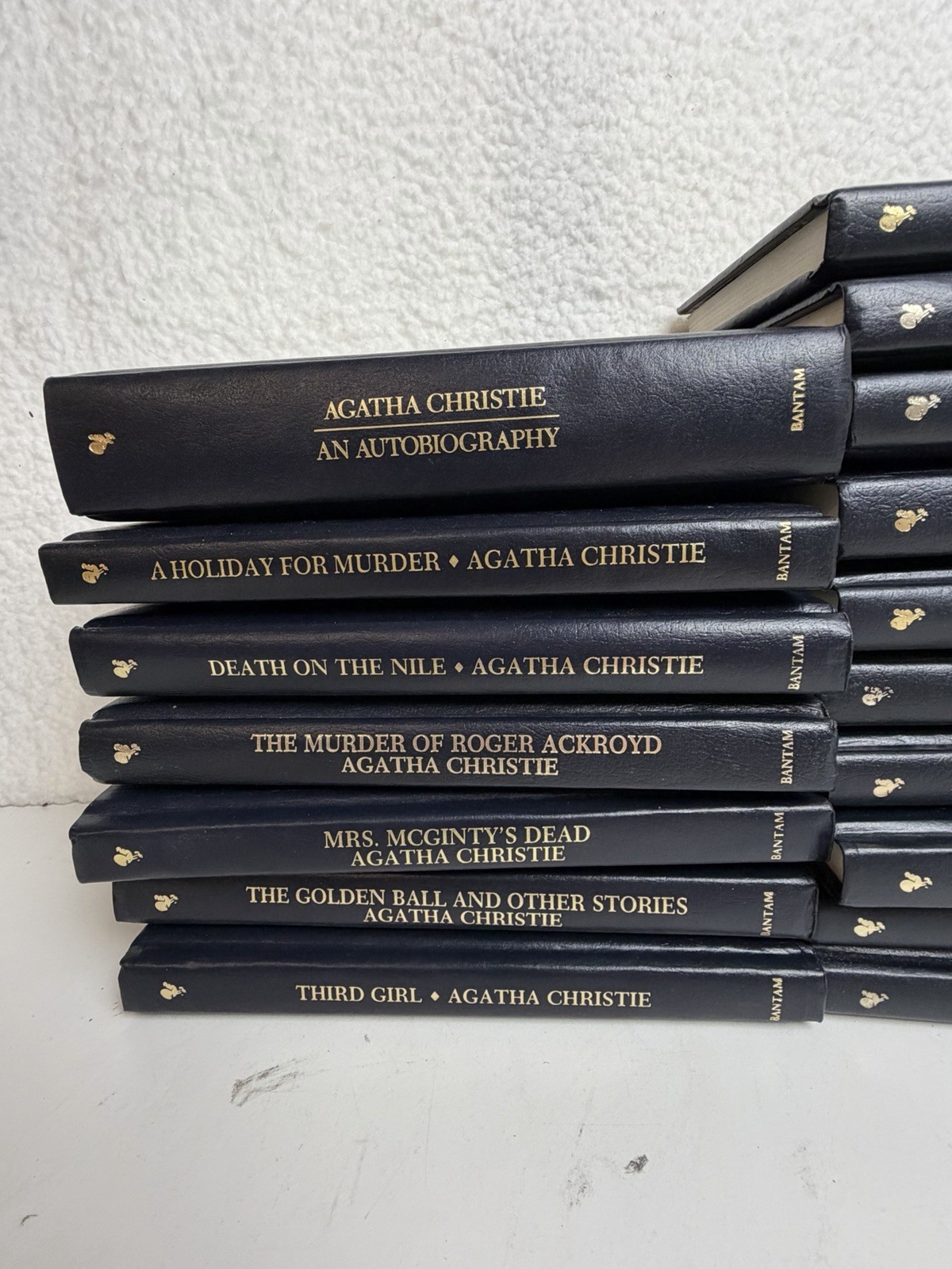 Lot 37 Bantam Agatha Christie Mystery Collection Leatherette Hardcover Books HC