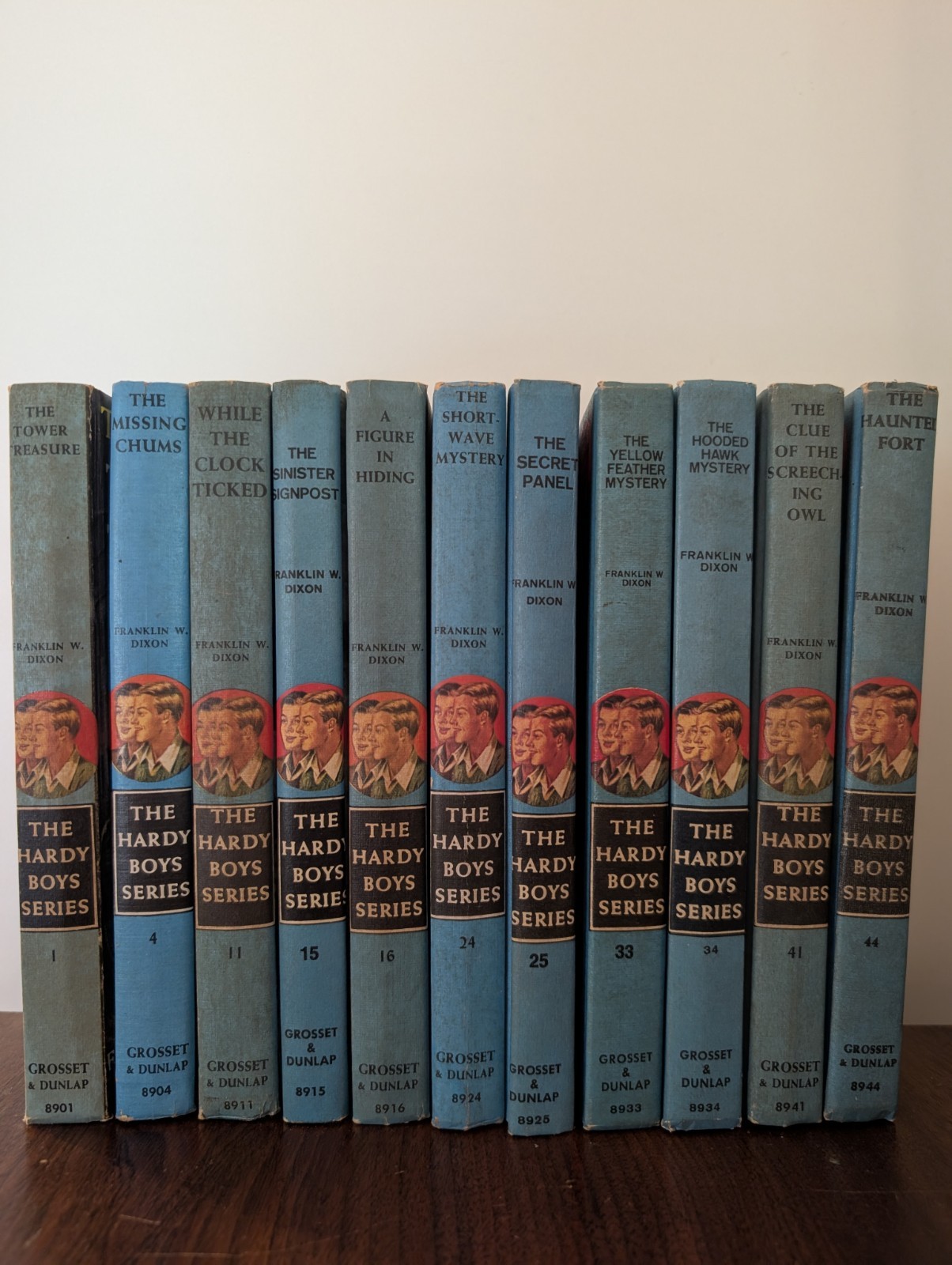 Vintage Hardy Boys Books Lot of 11 Hardcover Blue Spines Grosset Dunlap