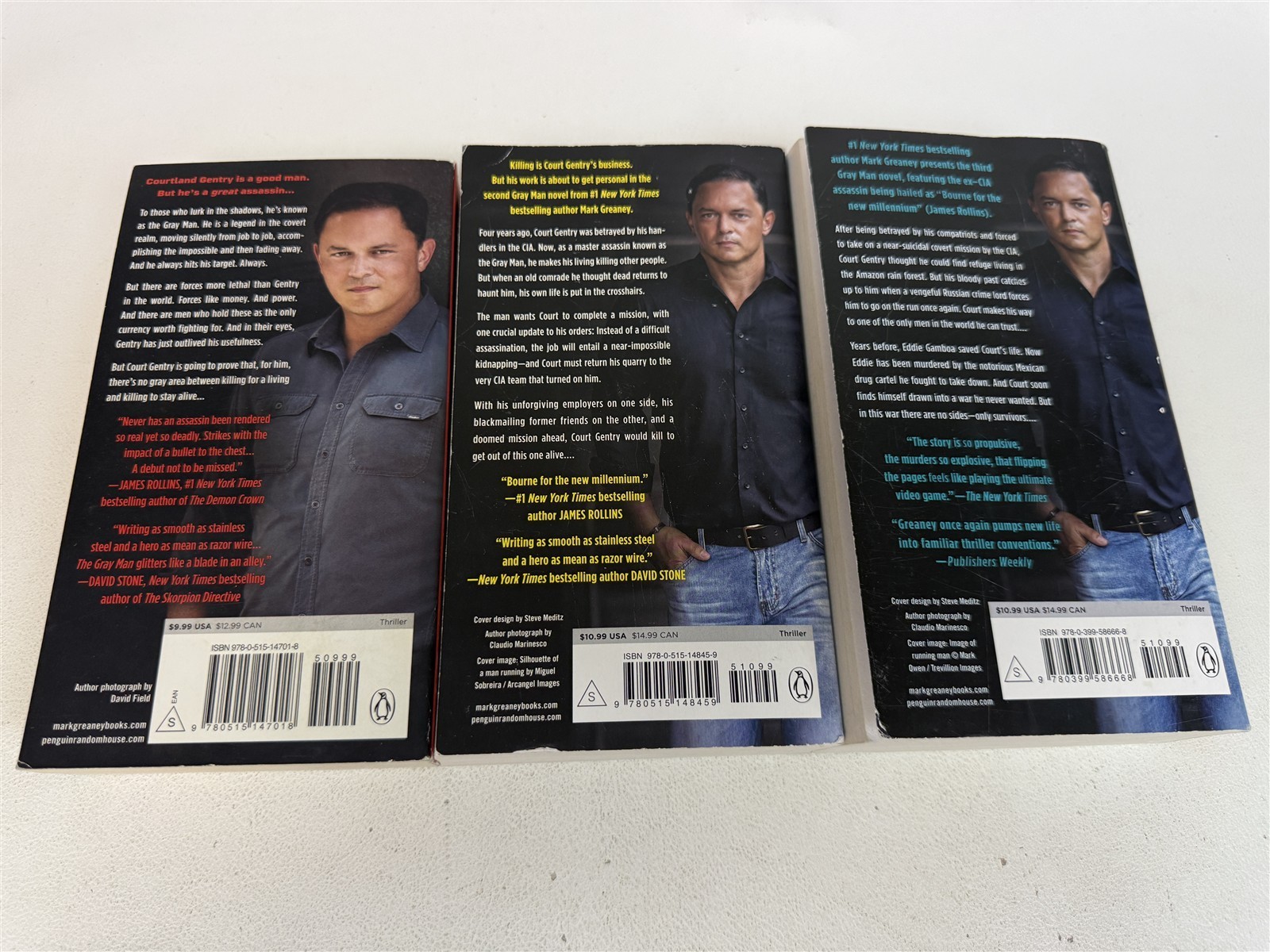 Mark Greaney Lot 1st 14 Gray Man Paperbacks Gray Man to Midnight Black
