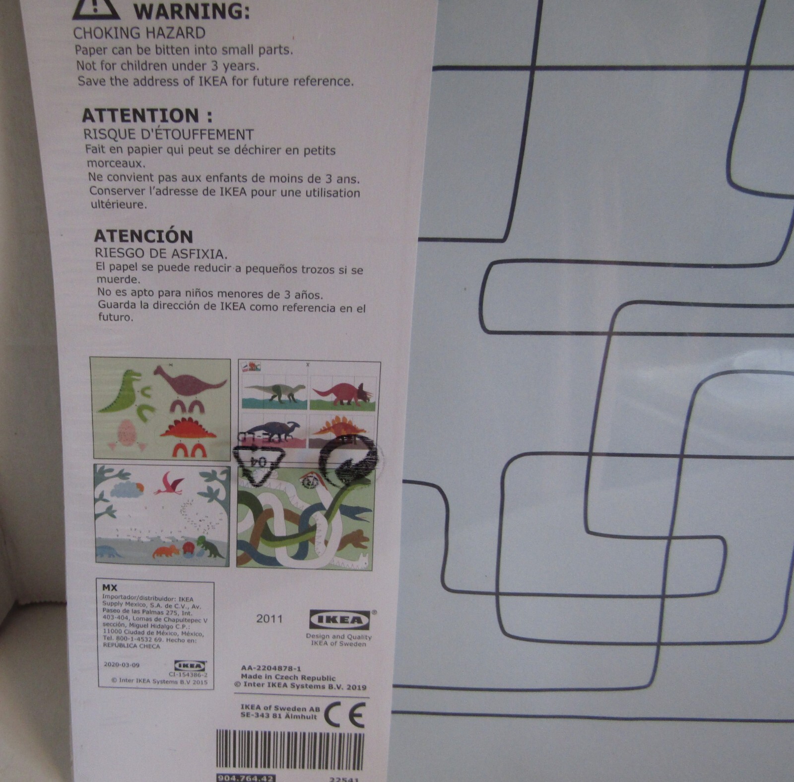IKEA Dinosaur Activity book New 24 PAGES by Anna Victorsson NEW