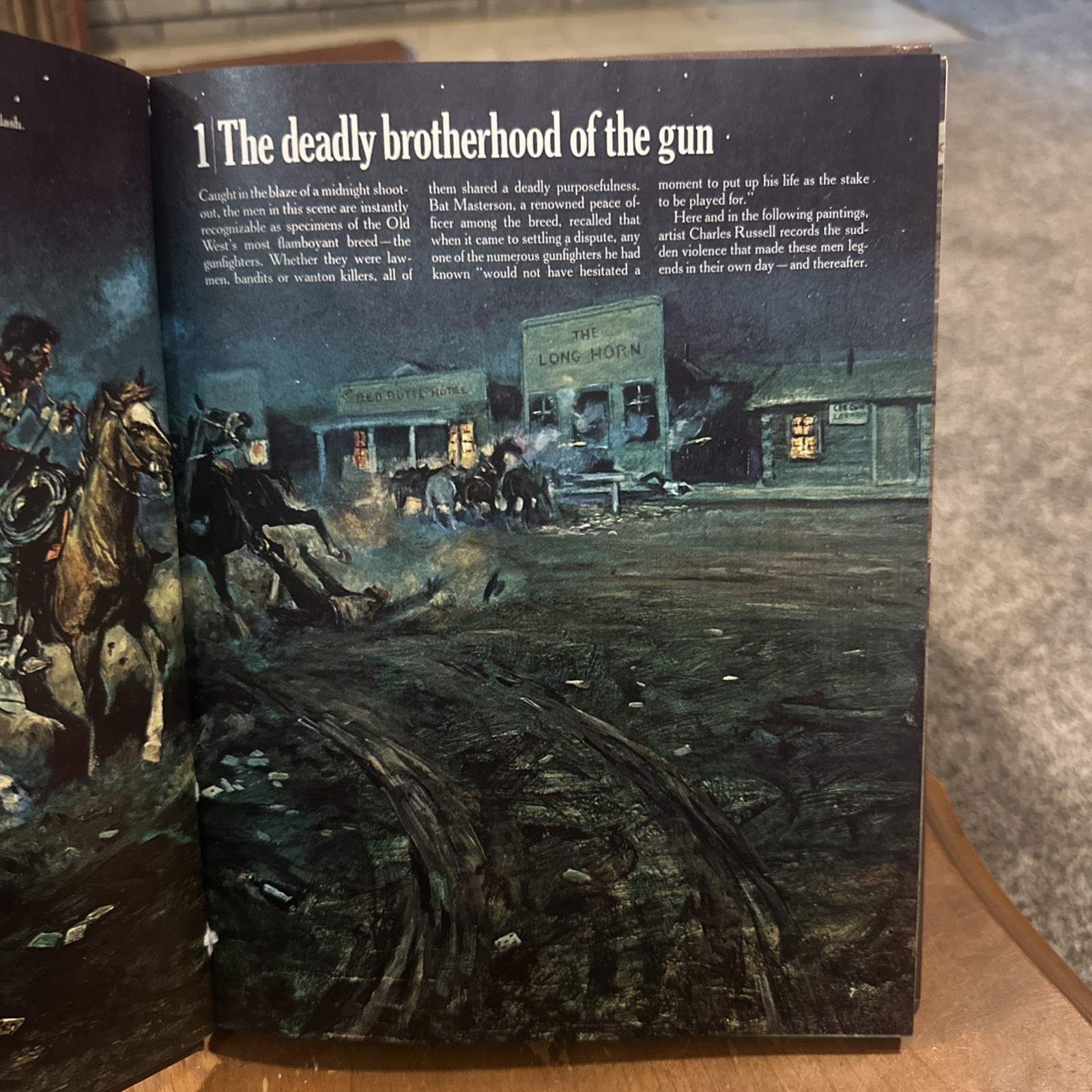 The Old West: The Gunfighters by Time Life Books-Vtg Leather Look Western 1974