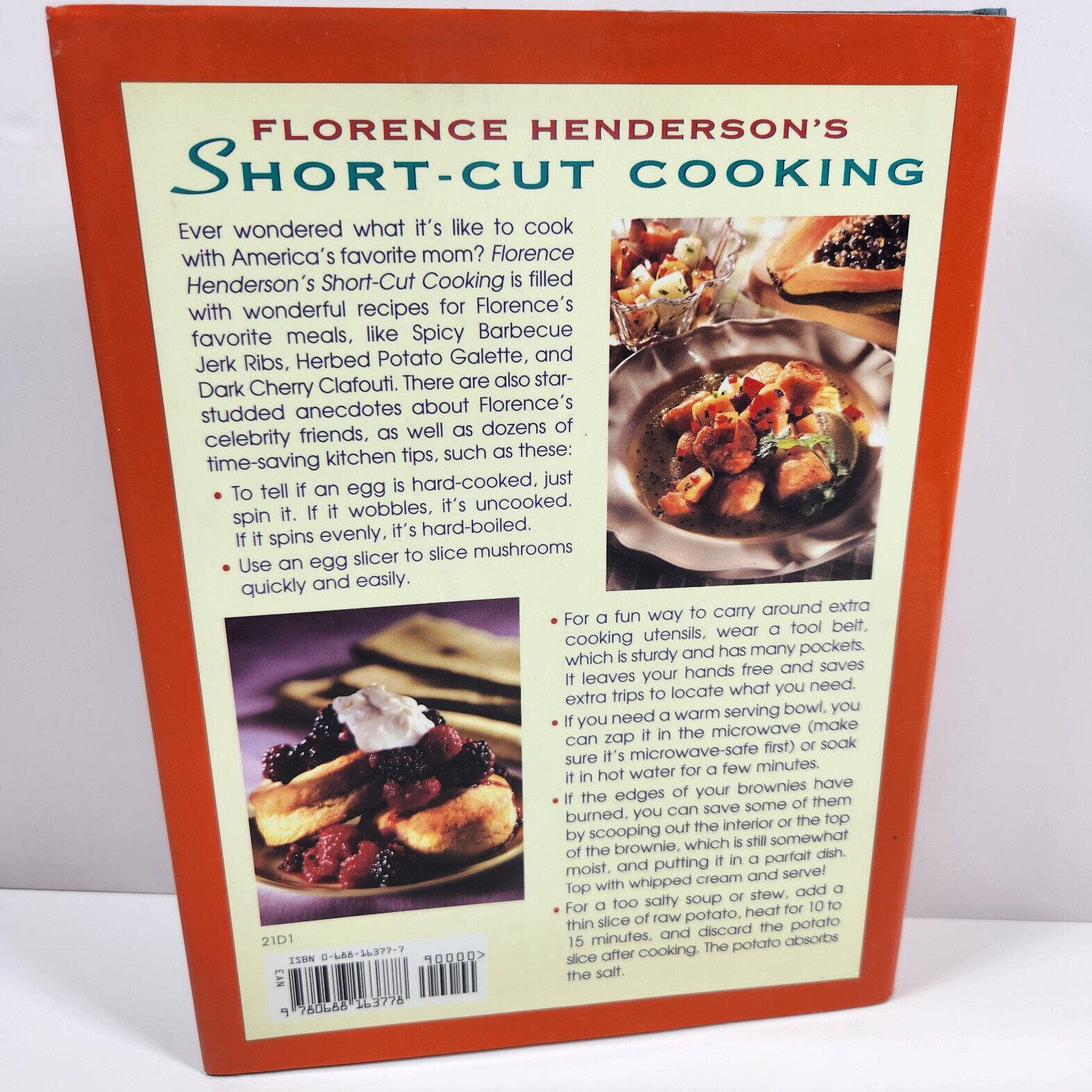 Florence Hendersons SIGNED Short Cut Cooking First 1st 1998 HC Carol Brady Bunch