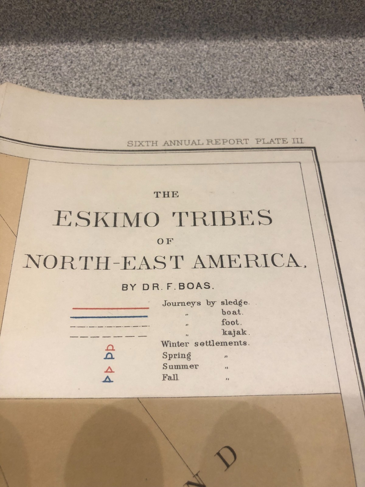 Smithsonian 6th Annual Ethnology 1884-1885-Mayan Codices, NE Eskimo Tribes & Map