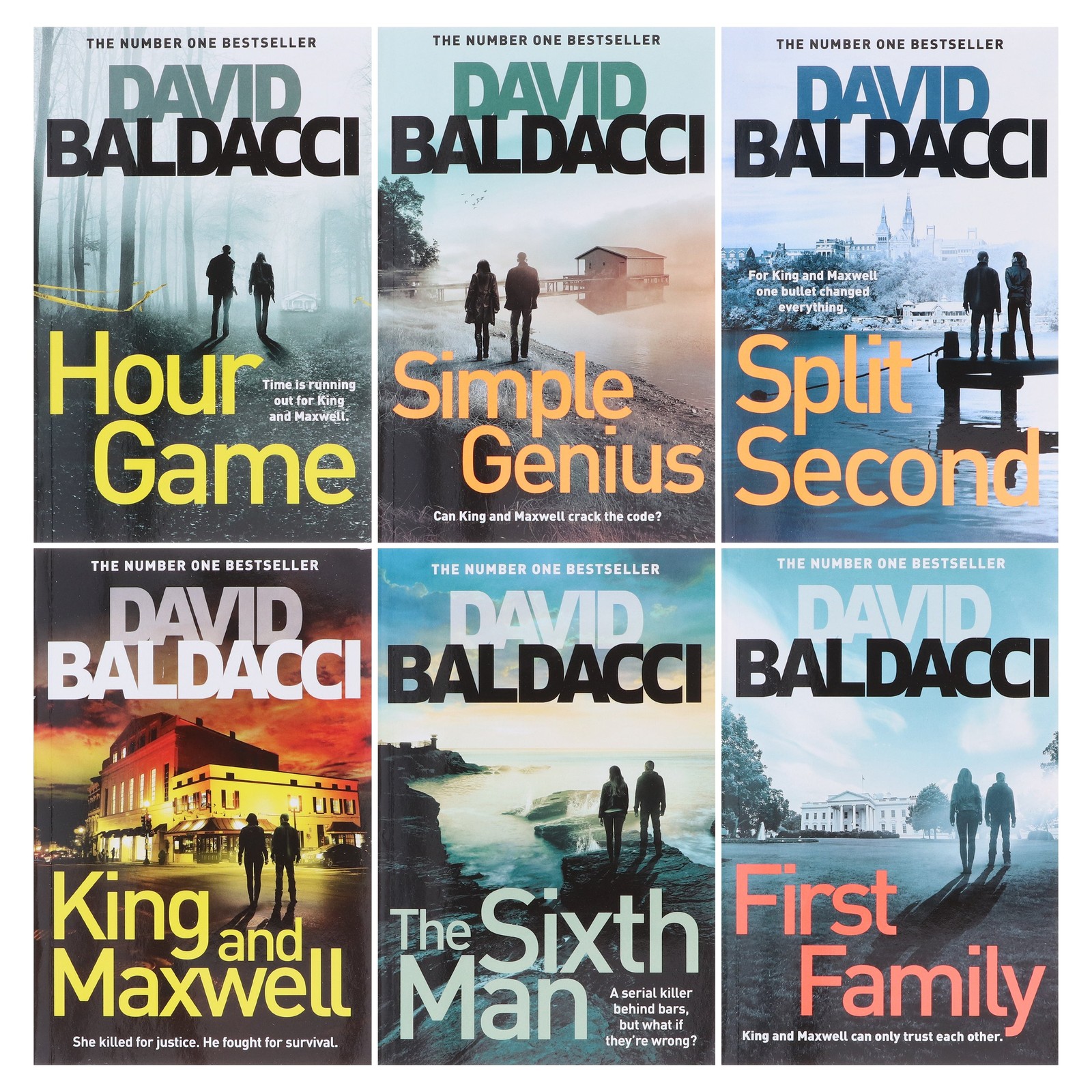 King and Maxwell Series by David Baldacci: 6 Books Collection Set – Fiction – PB
