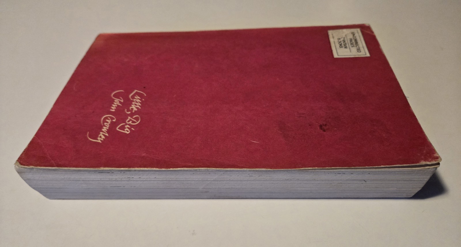 UNCORRECTED PROOF Little Big John Crowley 1981 with letter from Bantam Books ARC