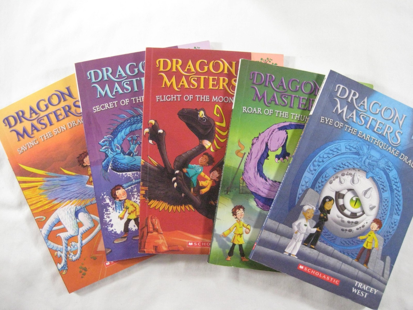 Lot 5 books Dragon Masters Tracey West 2 3 6 8 13 illustrated