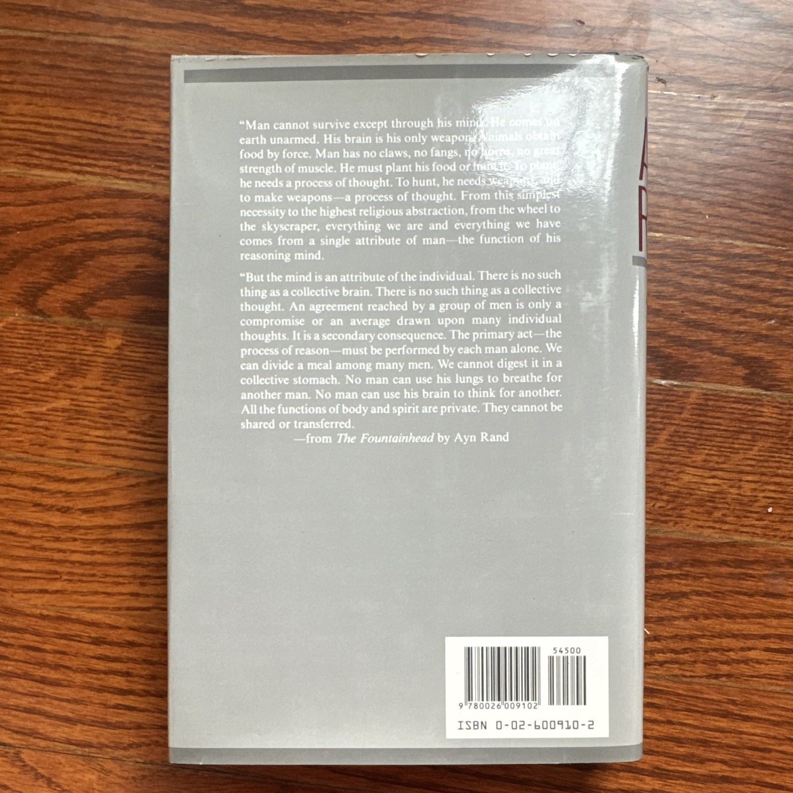 Ayn Rand The Fountainhead HC Novel Scribner w/ Dust Jacket Philosophical