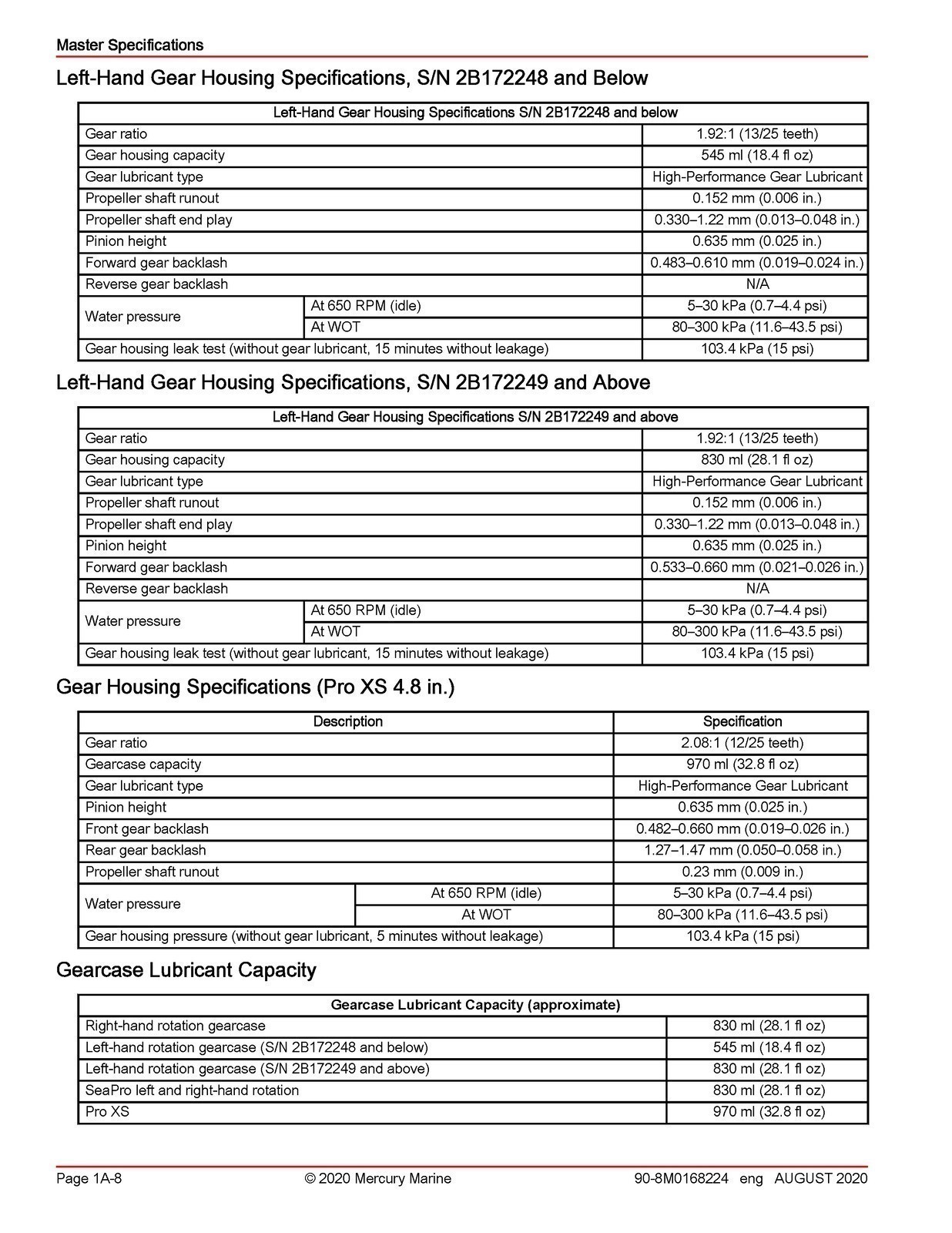 MERCURY 150 SEAPRO 150 PRO XS FOURSTROKE SERVICE MANUAL , BOUND, COVERS, FOLDOUT