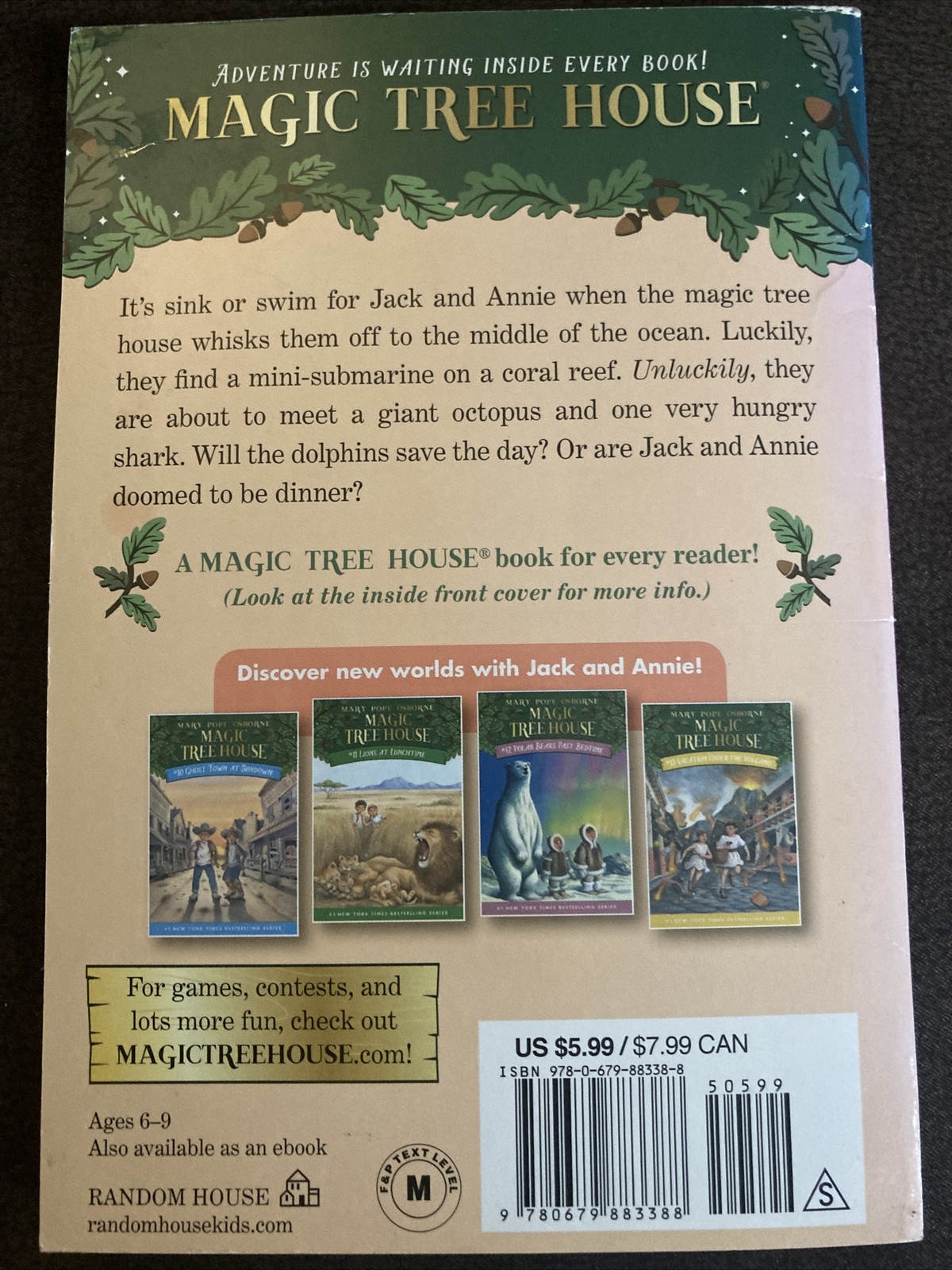 Dolphins at Daybreak Magic Tree House, Book 9. By Mary Pope Osborne. Pre-owned