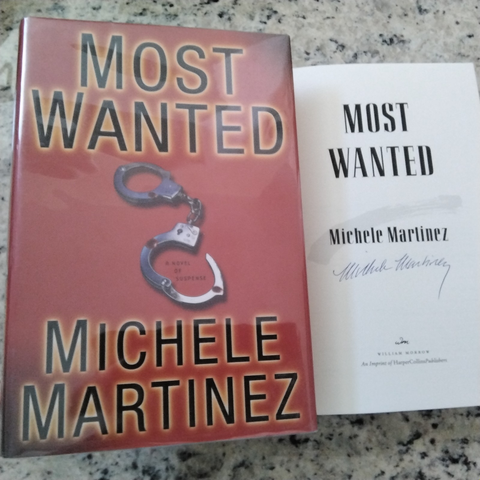Michele Martinez SIGNED 2005 Most Wanted Suspense 1st ED HC/DJ Mystery