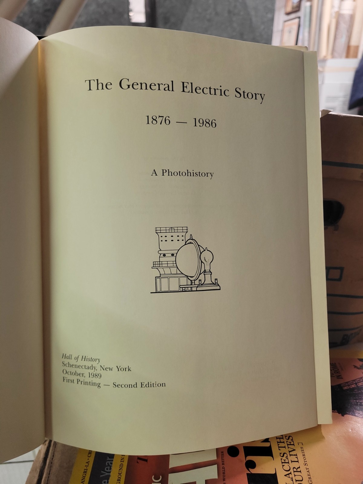 The General Electric Story 1876–1986: A Photo History — Hall of History – HC/DJ