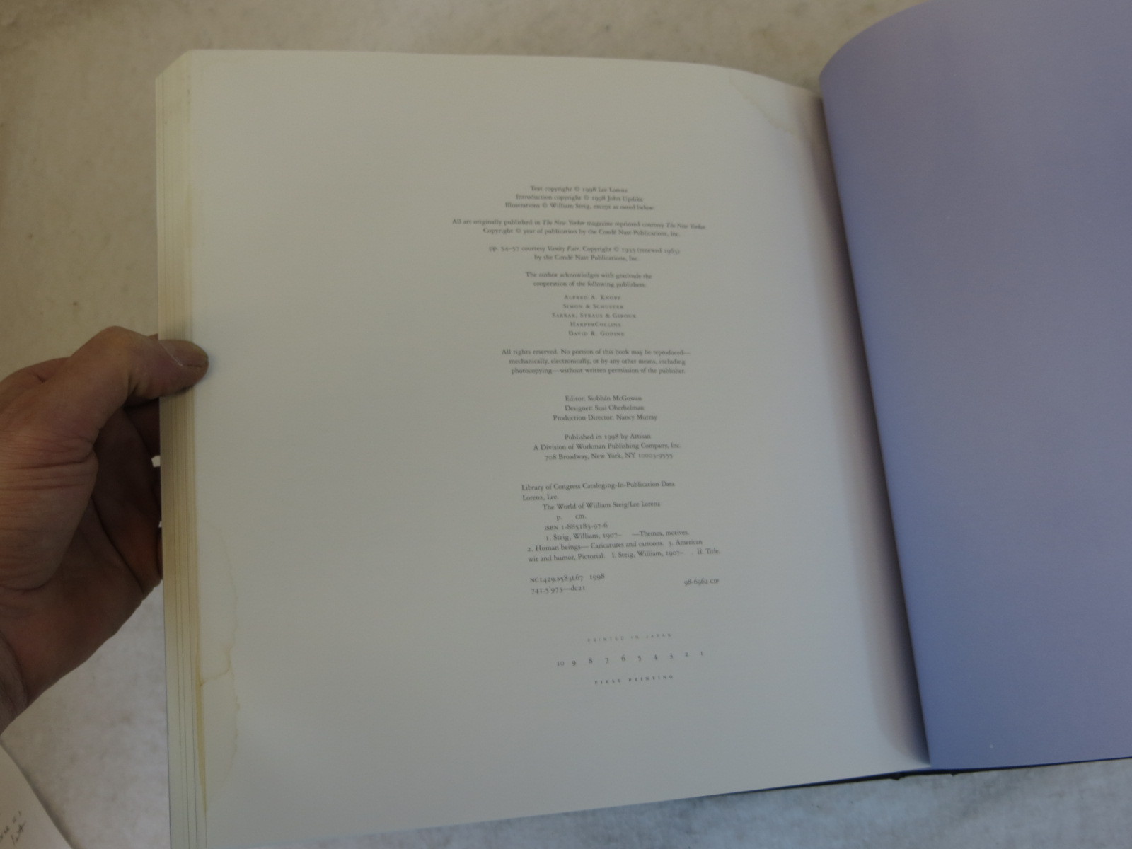 Lee Lorenz THE WORLD OF WILLIAM STEIG Artisan HC/DJ
