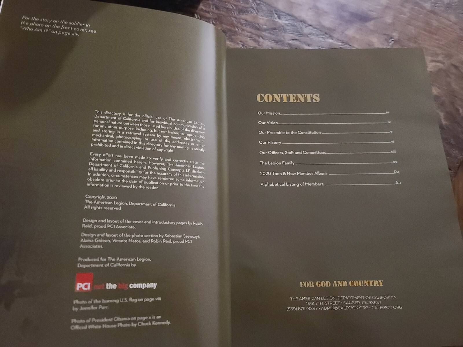 The American Legion Department Of California: 2020 Then & Now Member Publication