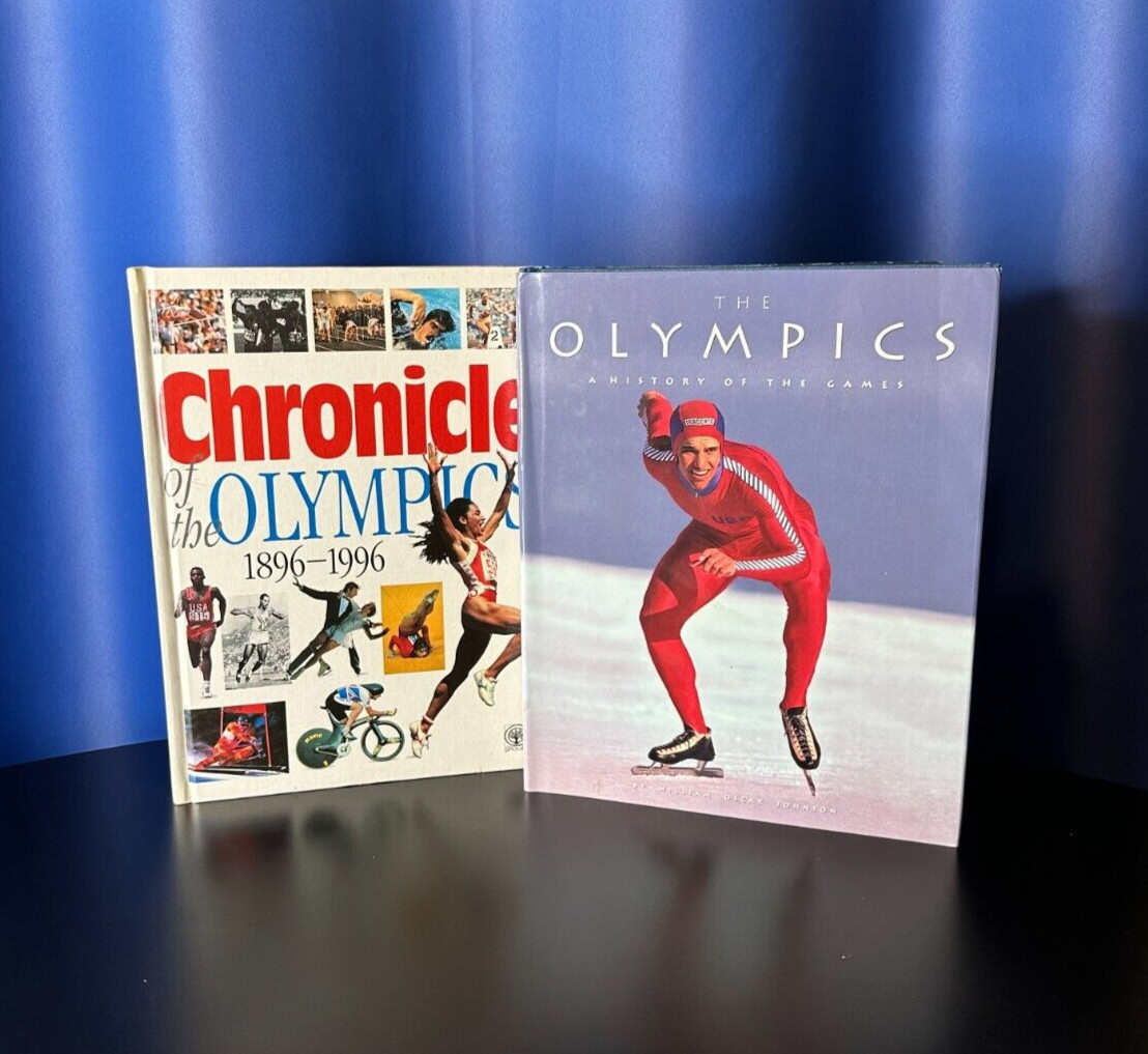 Vintage Olympics Book Bundle – 2 Hardcovers (536 Total Pages) – See description