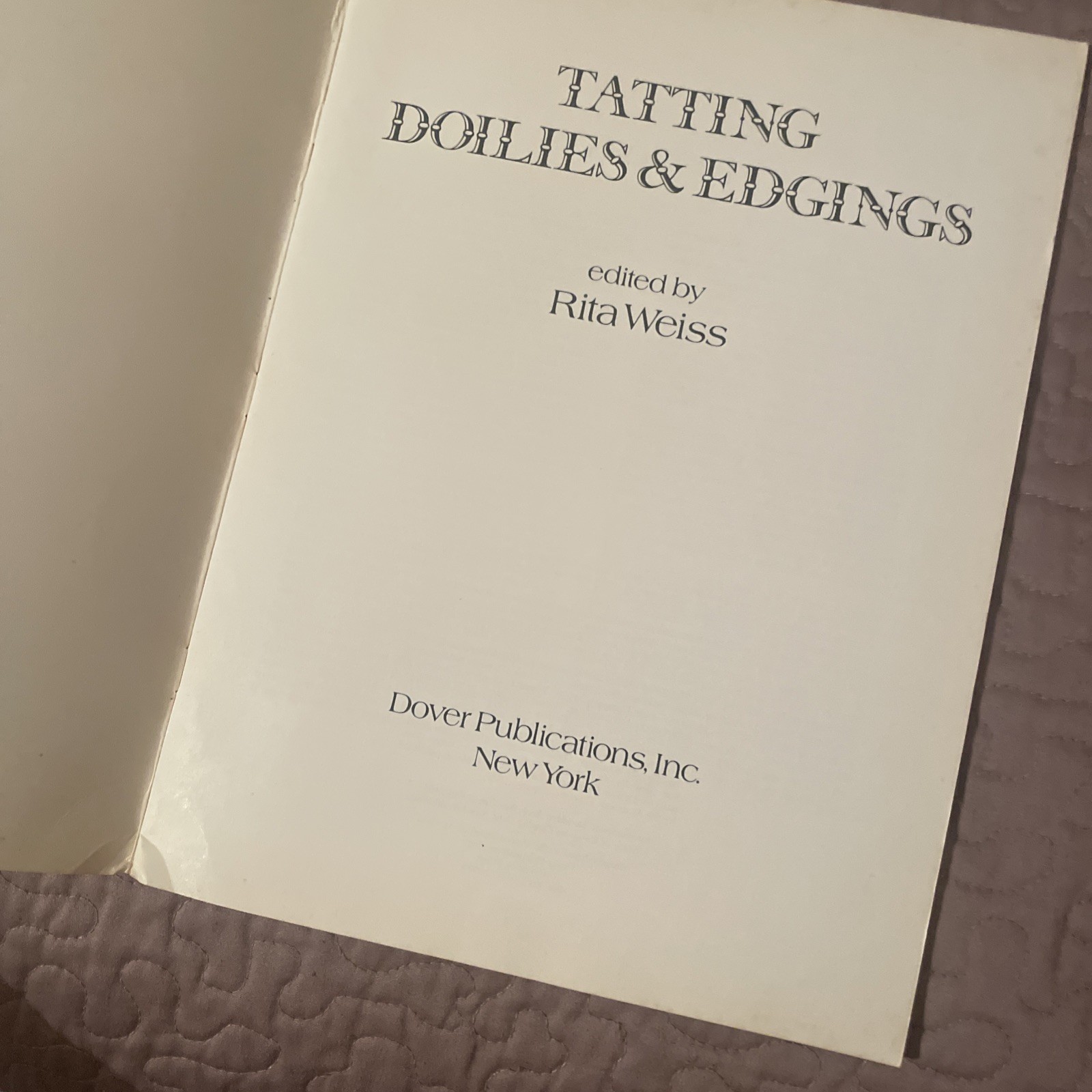 Rita Weiss Tatting Doilies & Edgings Thread Weaving Lace Yarn Work
