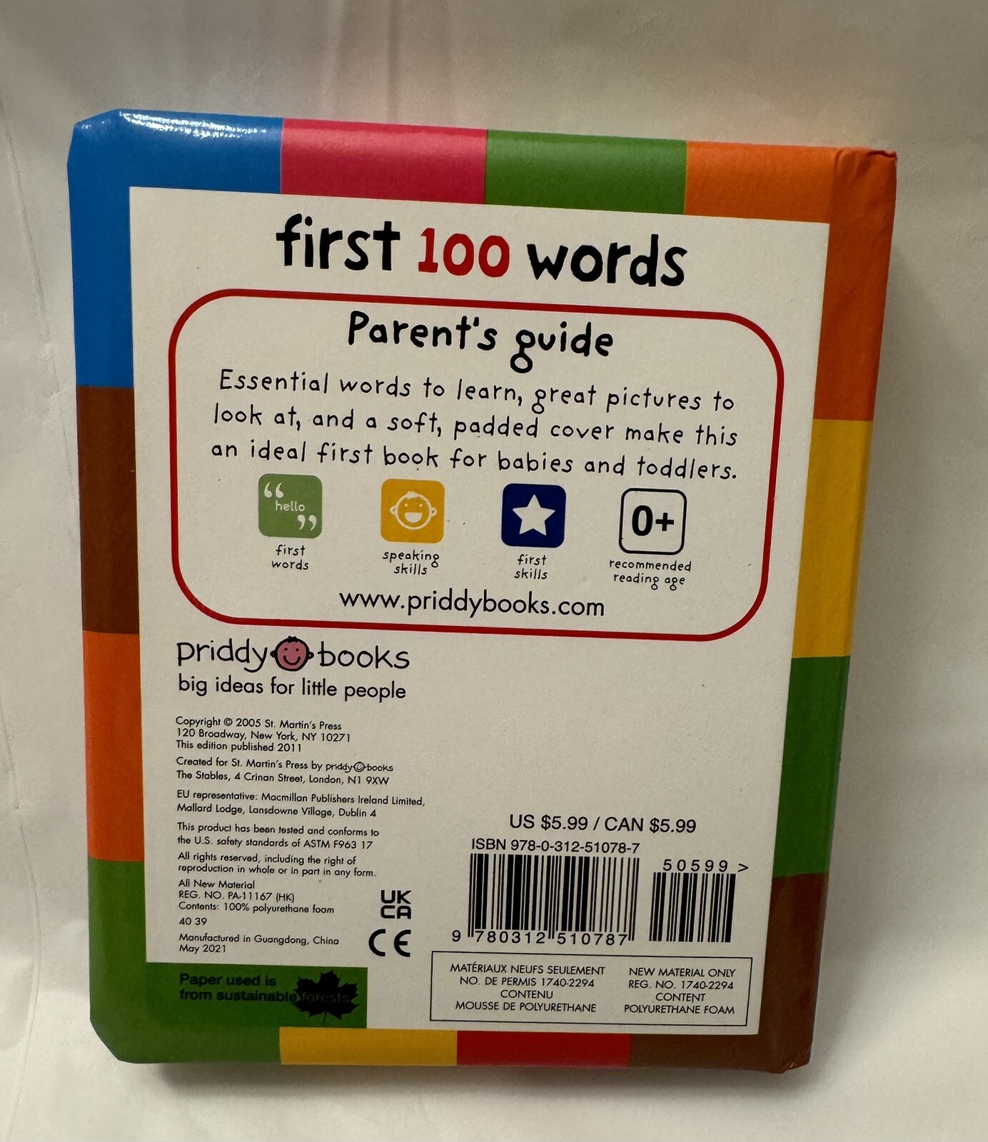 First 100 Words : A Padded Board Book by Roger Priddy — Bulk set of 3 Books